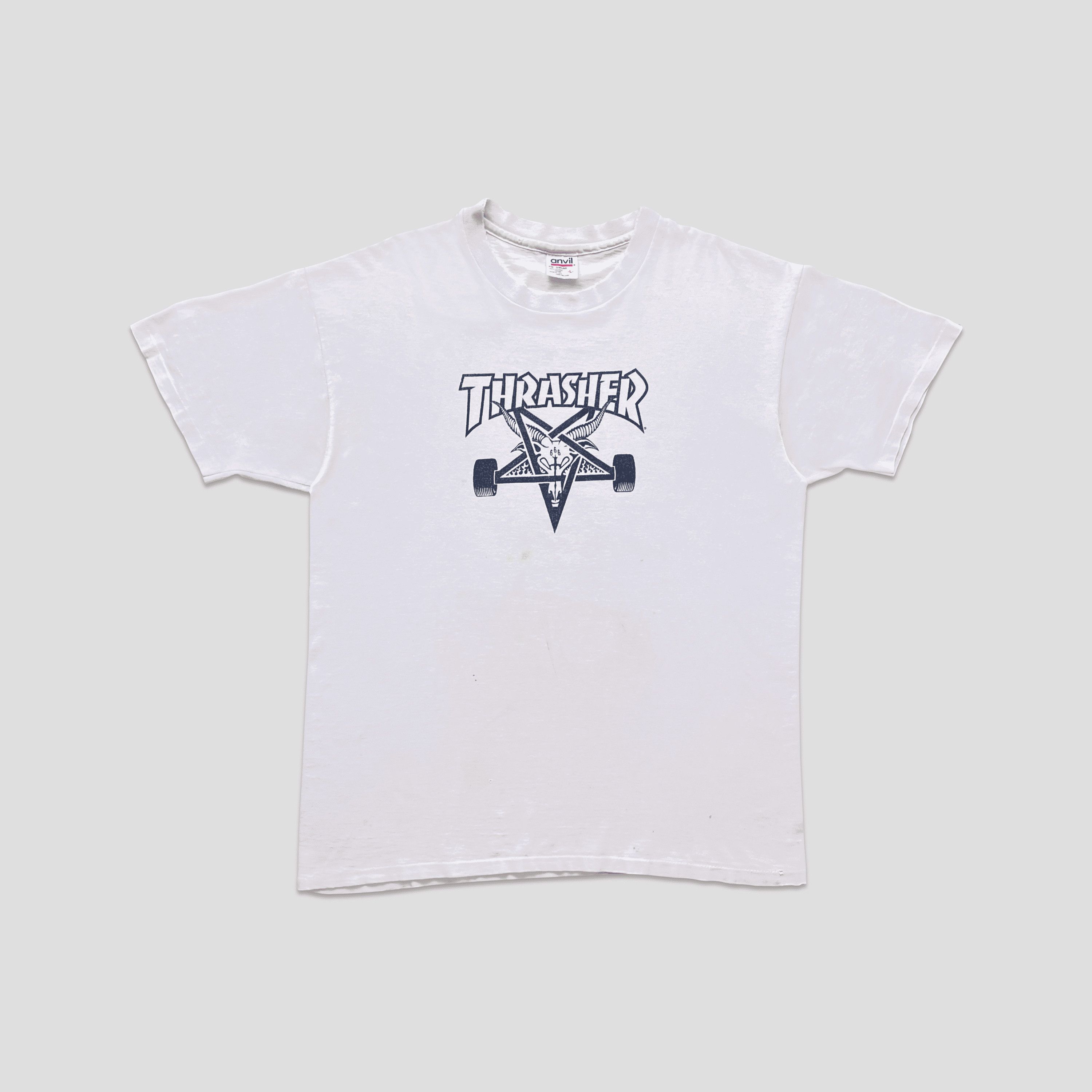 Thrasher Vintage 1990s Thrasher Pentagram T-Shirt Size US L / EU 52-54 / 3 - 1 Thumbnail