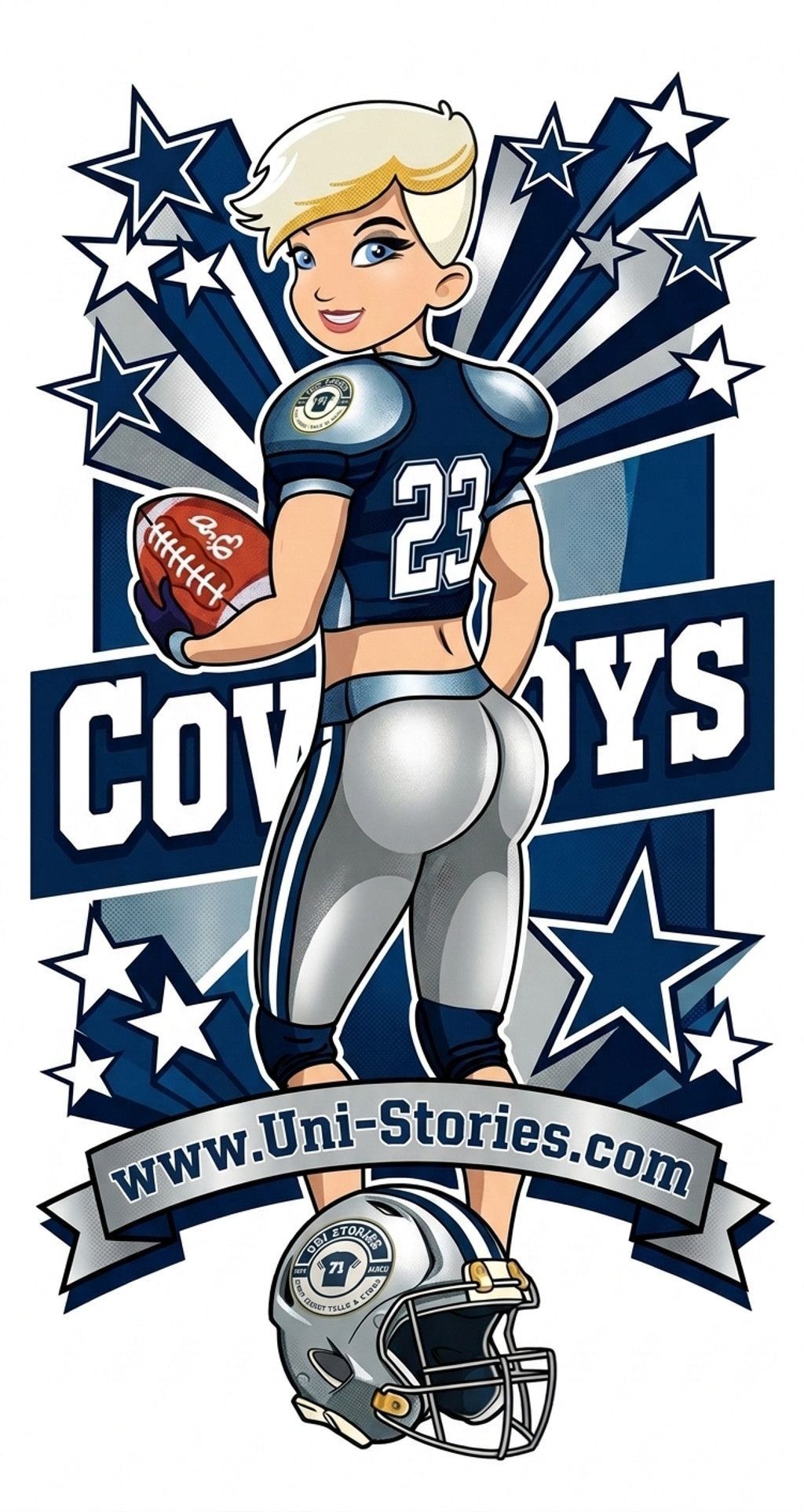 NFL Dallas Cowboys Blue T-shirt Men Sz L NEW WITH TAGS Size US L / EU 52-54 / 3 - 7 Thumbnail