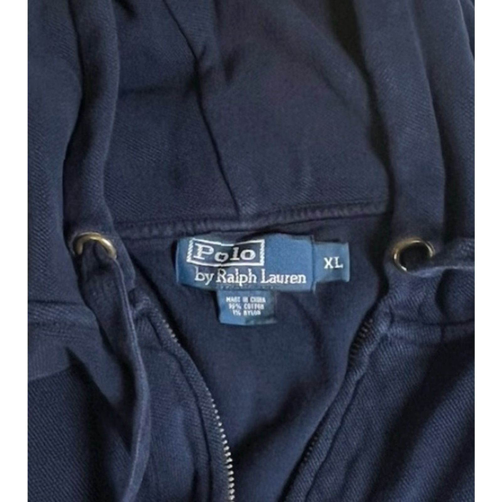 Ralph Lauren VINTAGE Ralph Lauren Polo Navy Full Zip Large Hoodie Shirt Men XL Navy Embroidered 90s Y2K Casual All Seasons Size US XL / EU 56 / 4 - 4 Thumbnail