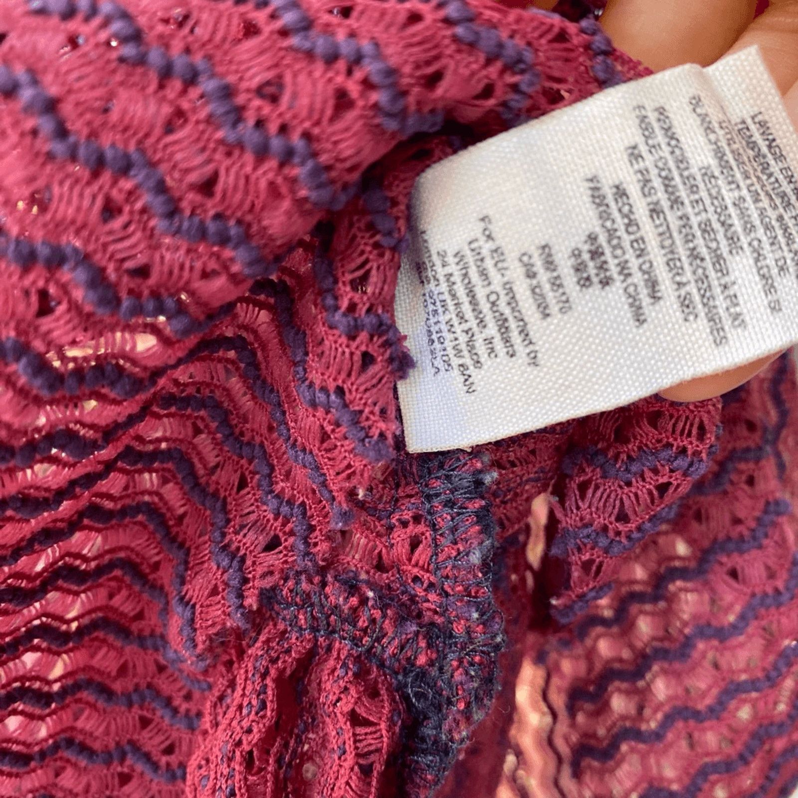Free People Free People Crochet Purple Blue Peplum Tank Blouse Size XS Size XS / US 0-2 / IT 36-38 - 4 Thumbnail