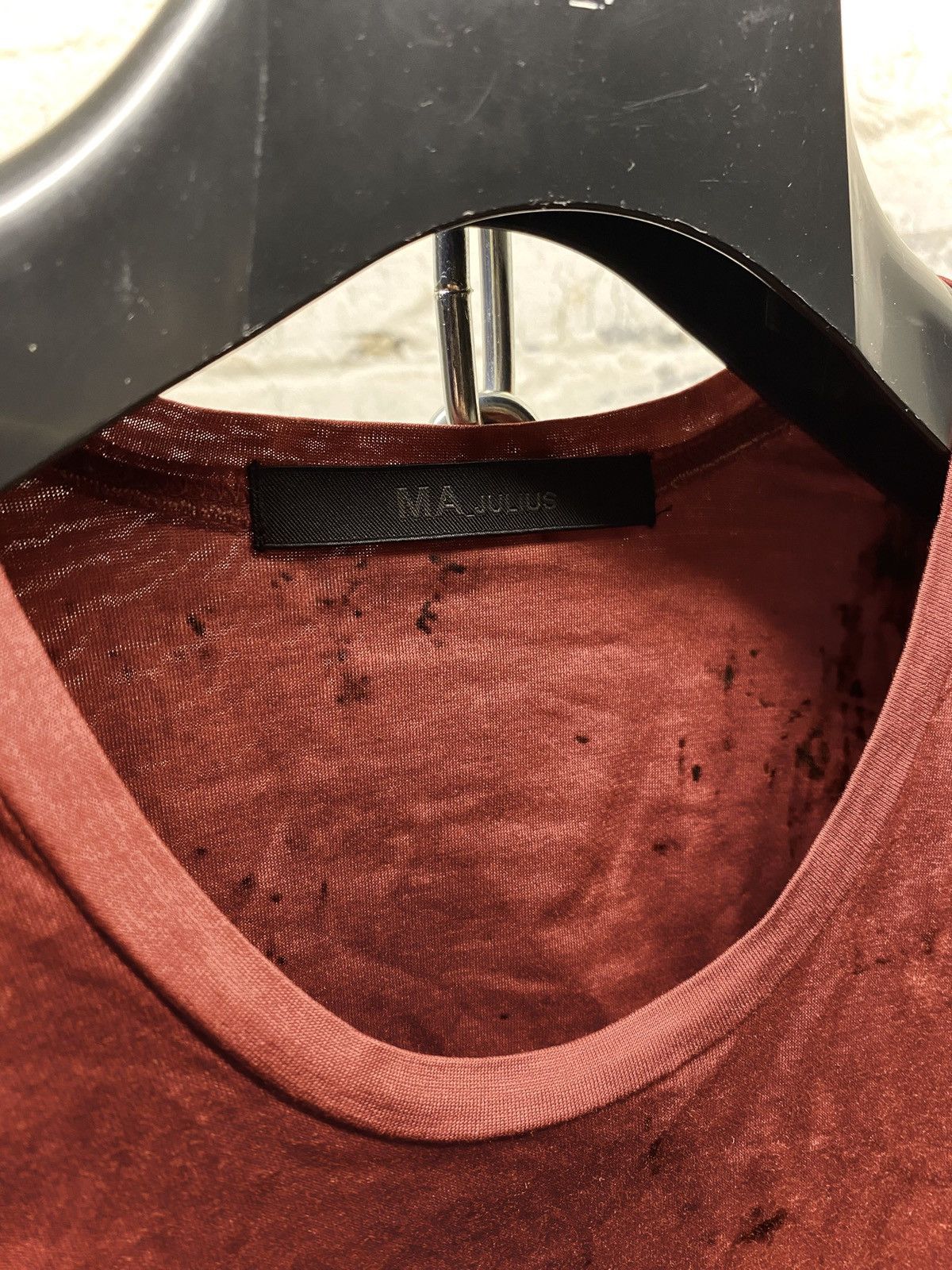 Julius MA Julius red texture print t-shirt size 1 Size US M / EU 48-50 / 2 - 5 Thumbnail