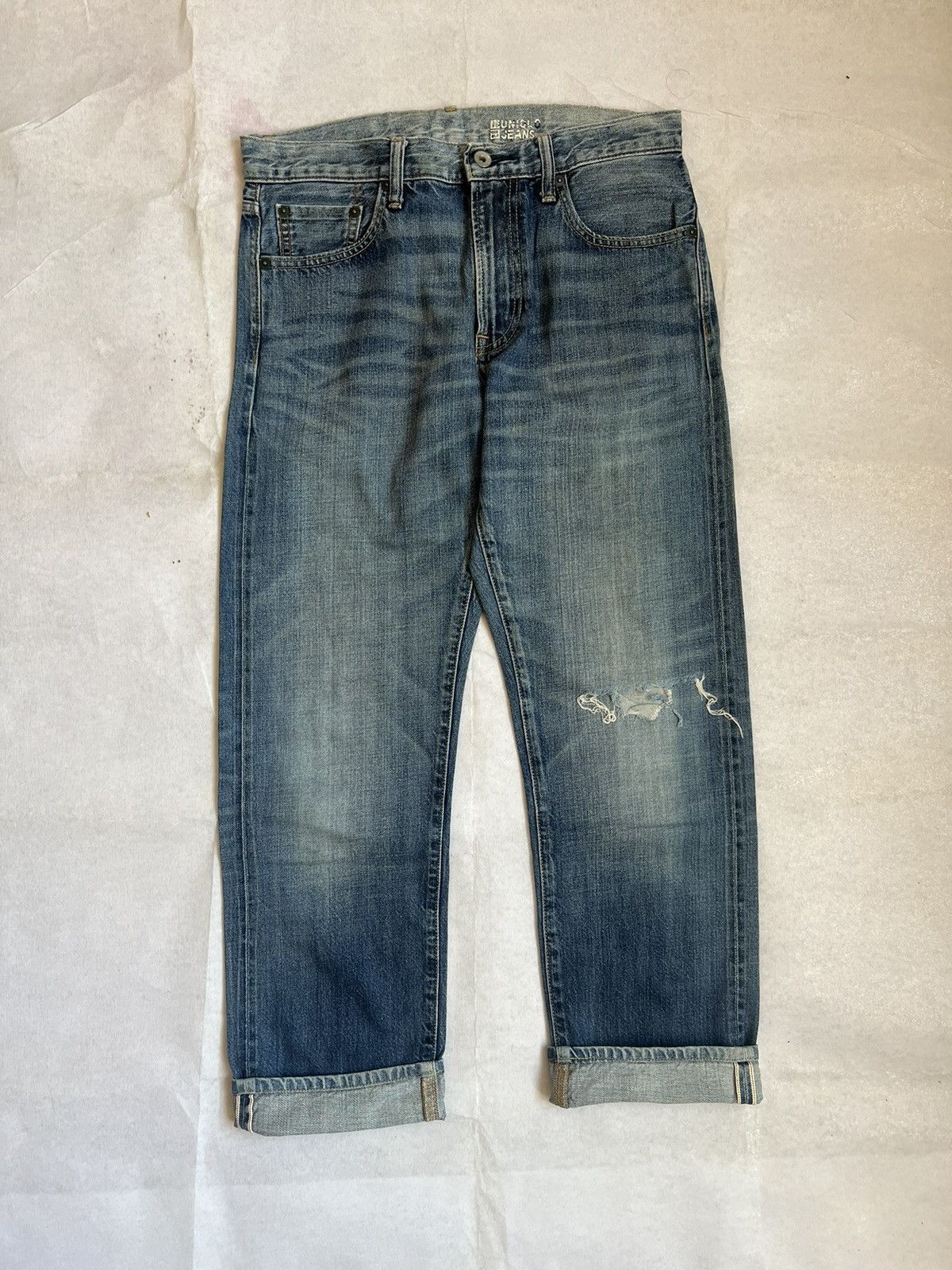 Uniqlo Uniqlo Selvedge Regular Fit Distressed Denim Size US 30 / EU 46 - 3 Thumbnail