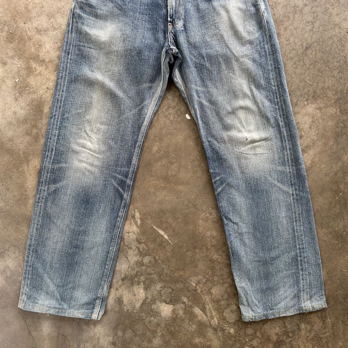 Japanese Brand Vintage Edwin Faded Distressed Denim Jean Pant W34 Size US 34 / EU 50 - 2 Thumbnail