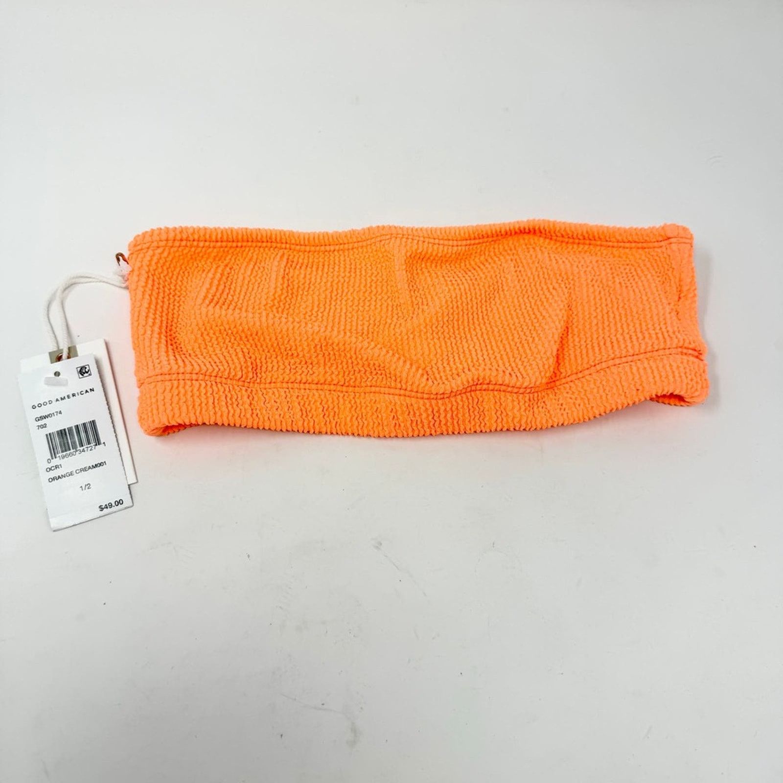 Good American Good American Crinkle Basic Bandeau Bikini Top Size 1/2 S/M Size ONE SIZE - 2 Thumbnail