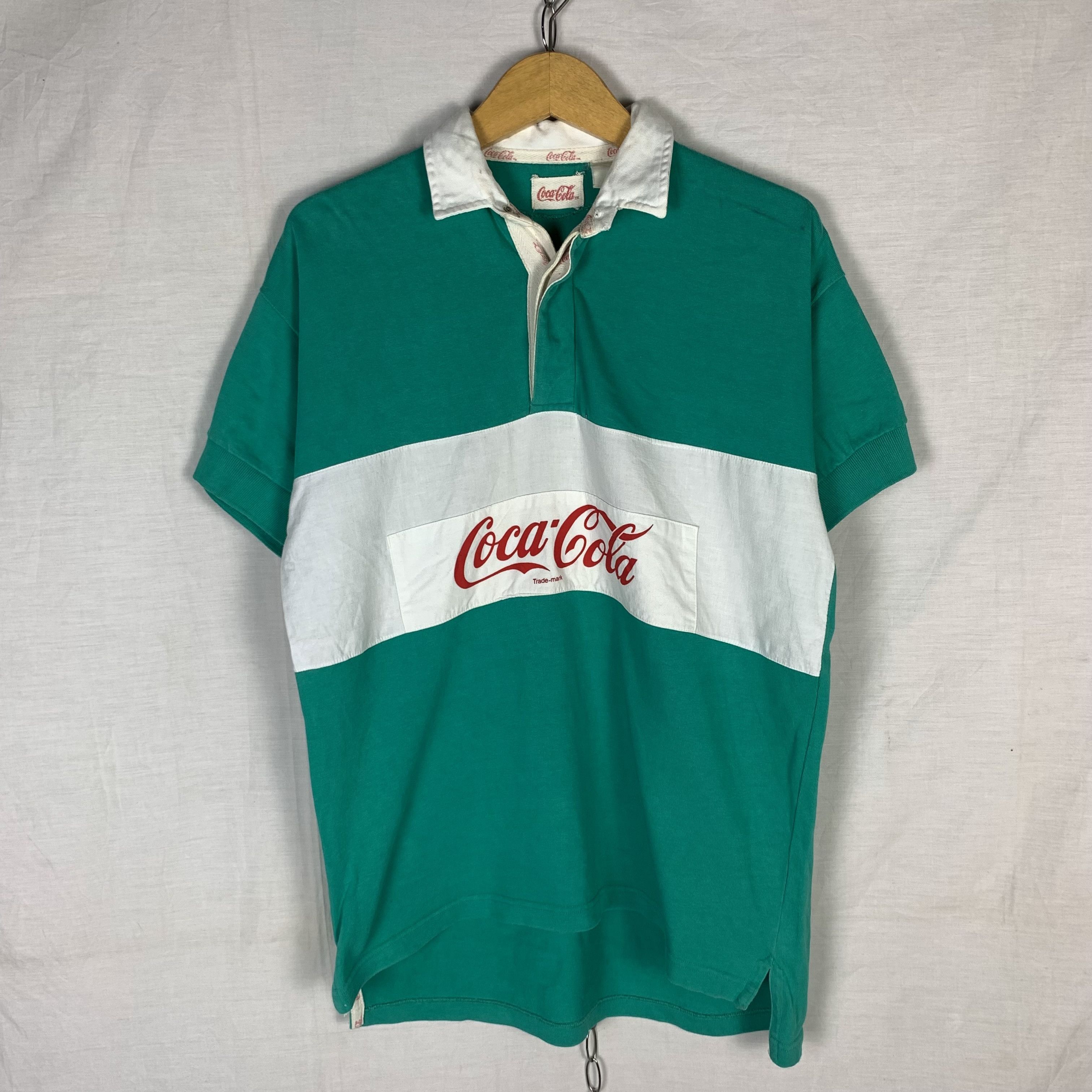 Coca Cola Vintage Coca Cola Polo Rugby Shirt Size US M / EU 48-50 / 2 - 1 Thumbnail