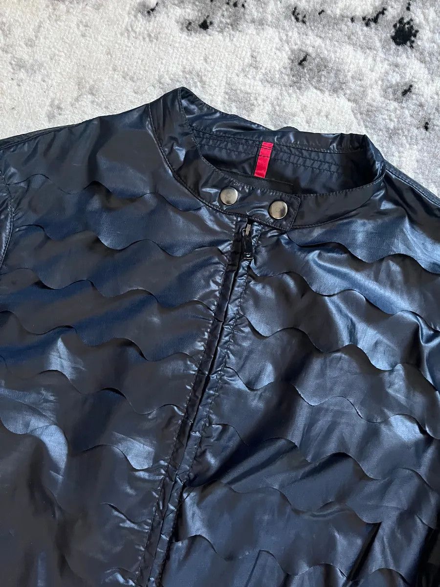 Emporio Armani × Vintage AW2015 Emporio Armani Navy Relief Waterproof Trench Jacket Size L / US 10 / IT 46 - 4 Thumbnail
