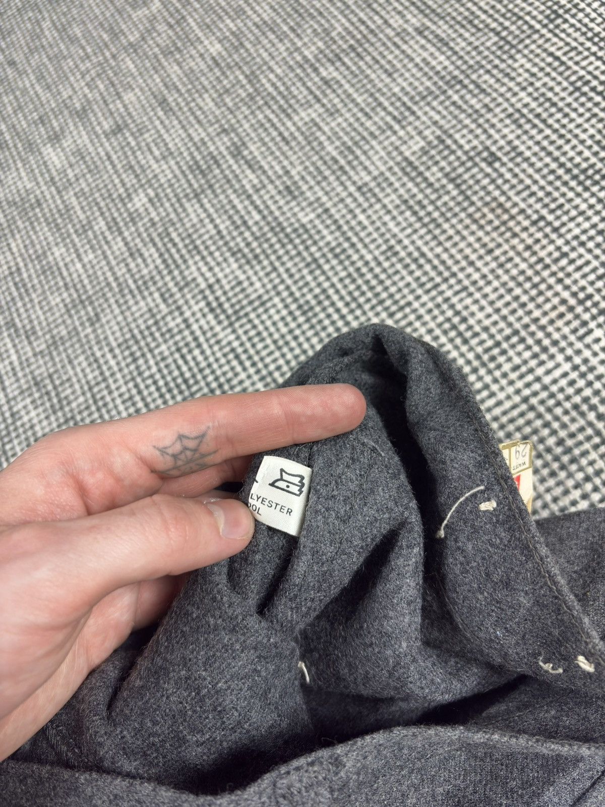 Levi's 60s big E Levi’s gray wool flares vintage hippie rare Size US 29 - 8 Thumbnail