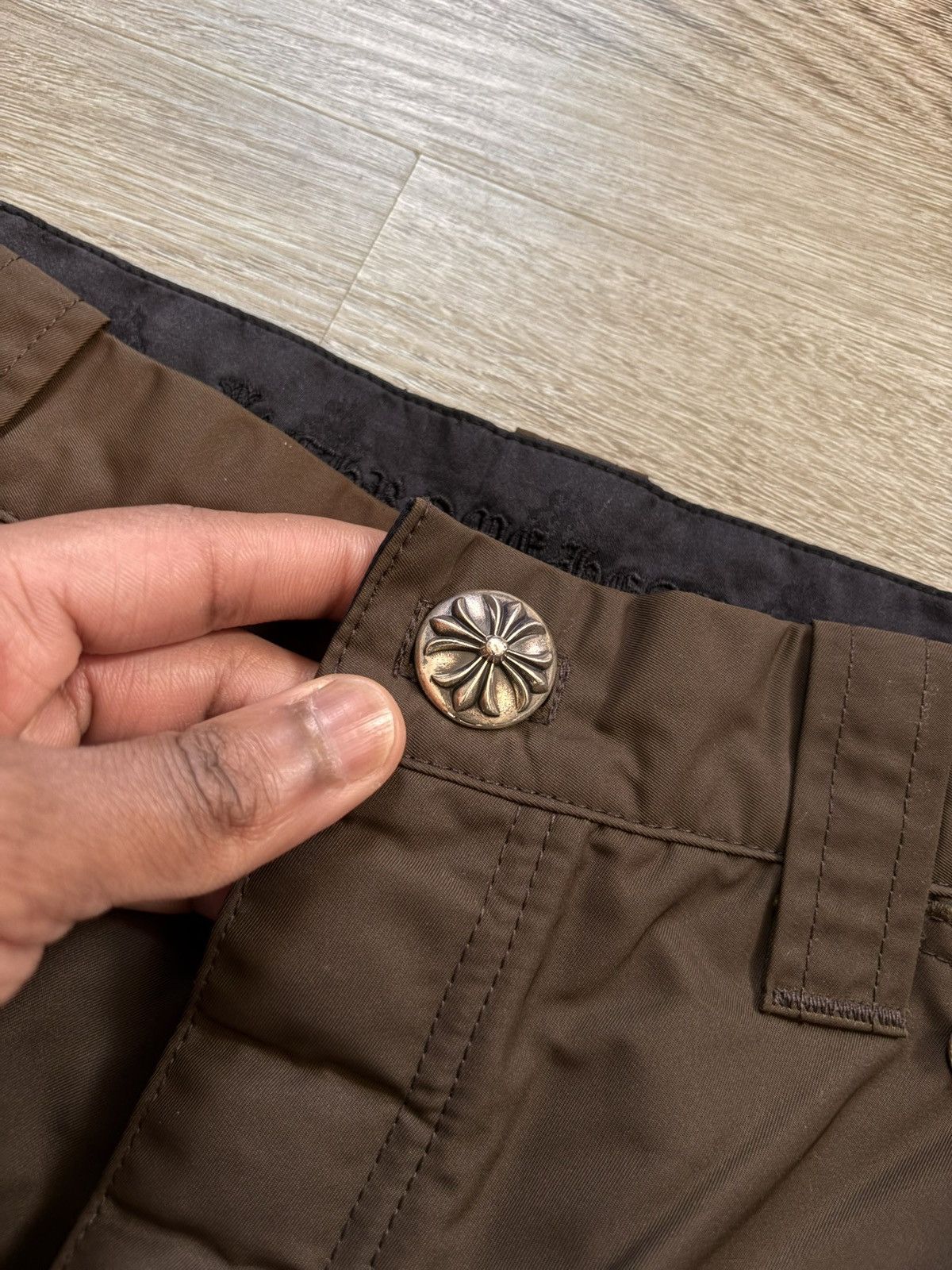 Chrome Hearts Chrome Hearts 1 Patch Leather Double-Knee Carpenter Pants Size US 30 / EU 46 - 2 Thumbnail