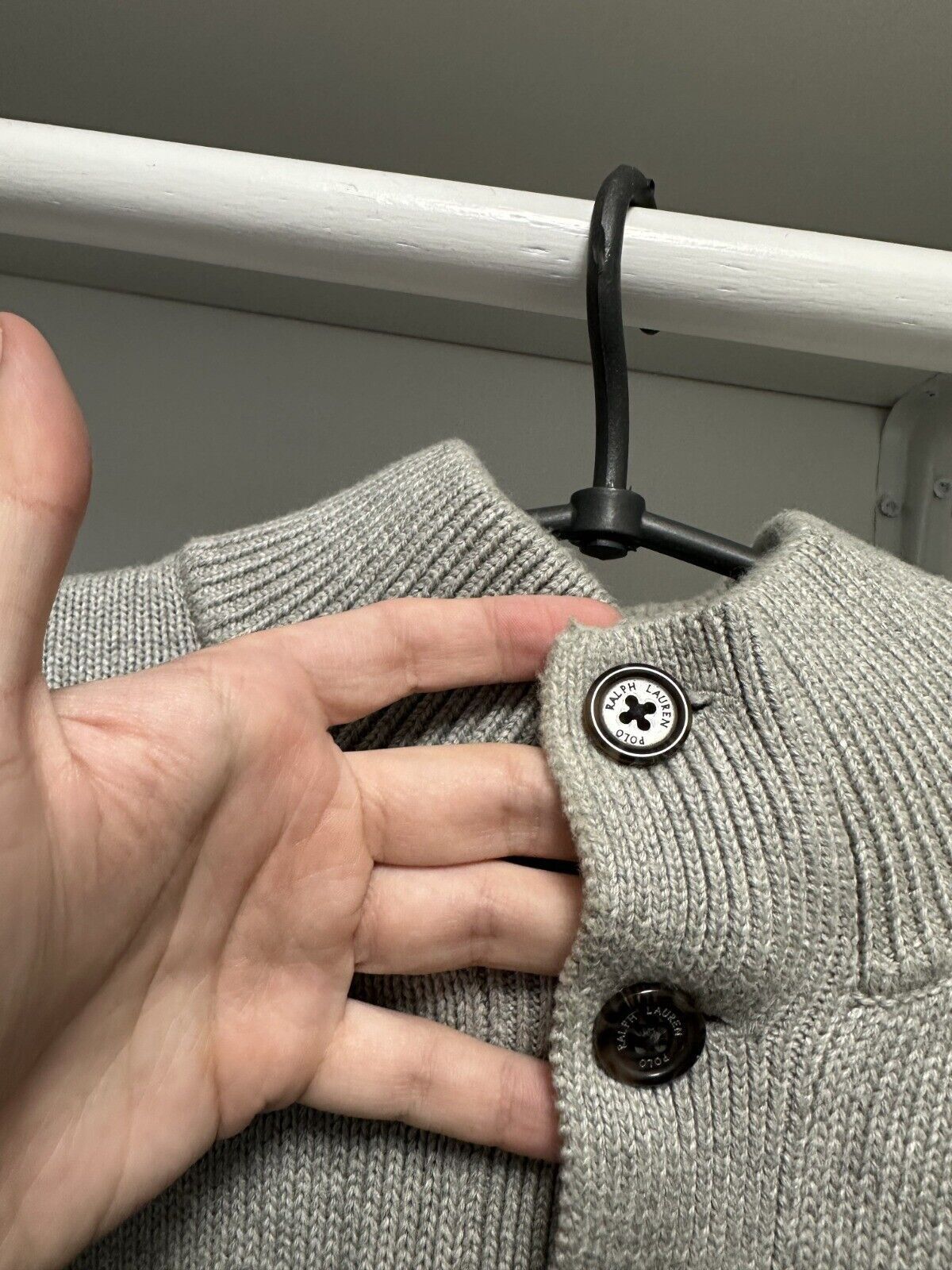 Polo Ralph Lauren Polo Ralph Lauren Men's Heavy Cotton Gray Knit Sweater Size US S / EU 44-46 / 1 - 5 Thumbnail