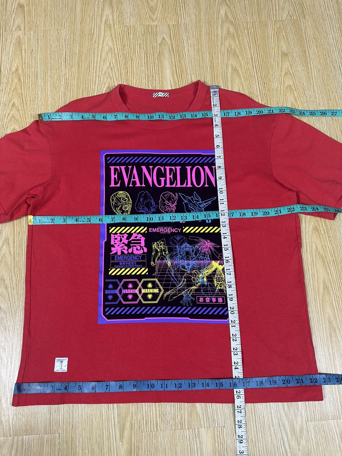Anime Evangelion Emergency Code by Khara Baggy Shirt A389 Size US M / EU 48-50 / 2 - 7 Thumbnail