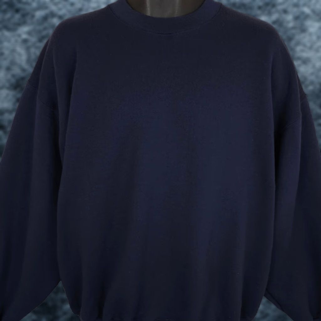 Vintage VINTAGE Bike Sweatshirt Mens 2XL Blue 90s Made In USA Shirt Crew Neck Sweatshirt Mens Blue 90s Bike Size US XXL / EU 58 / 5 - 1 Thumbnail