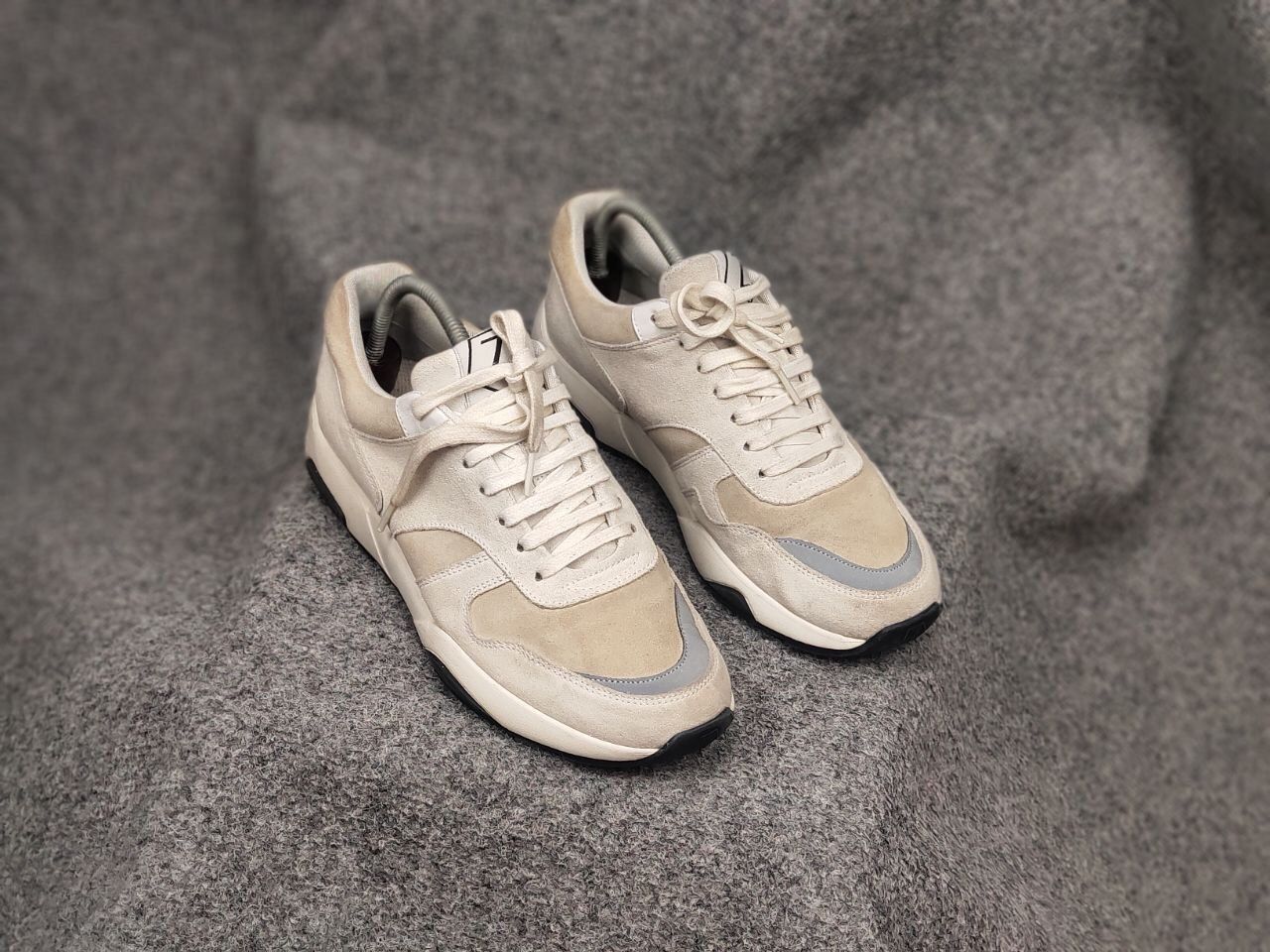 Z Zegna Z Zegna Design Suede Leather Beige low top Lace Up Sneakers Size US 9.5 / EU 42-43 - 6 Thumbnail