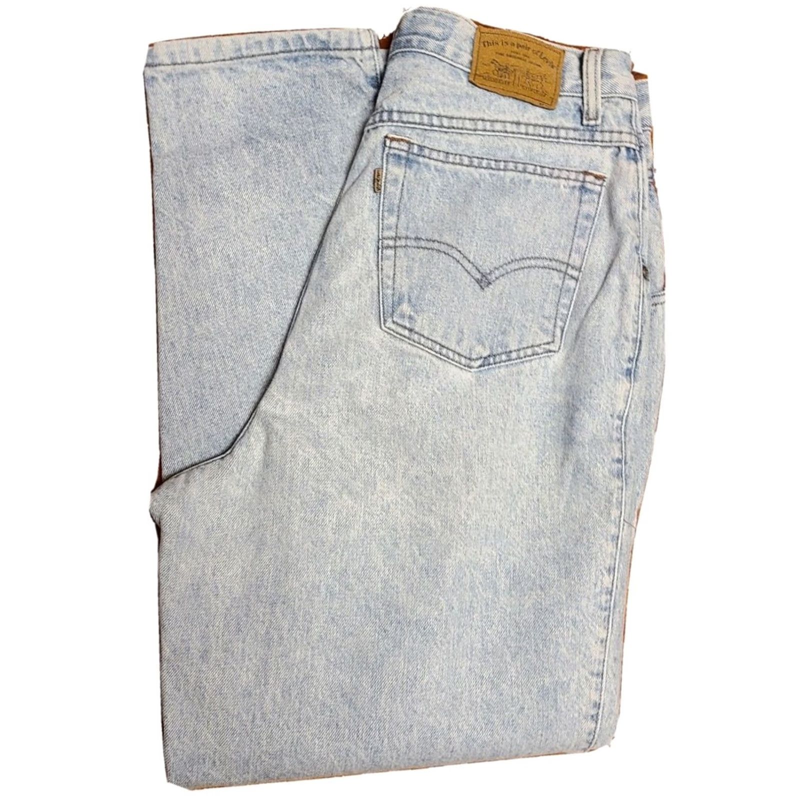 Levi's VTG LEVI'S 900 SERIES Jeans Womens Size 14 Stonewash High Rise Mom 30x30 Blue denim 5-Pocket Logo Zipper Button jeans Womens Size 36" / US 14 / IT 50 - 3 Thumbnail