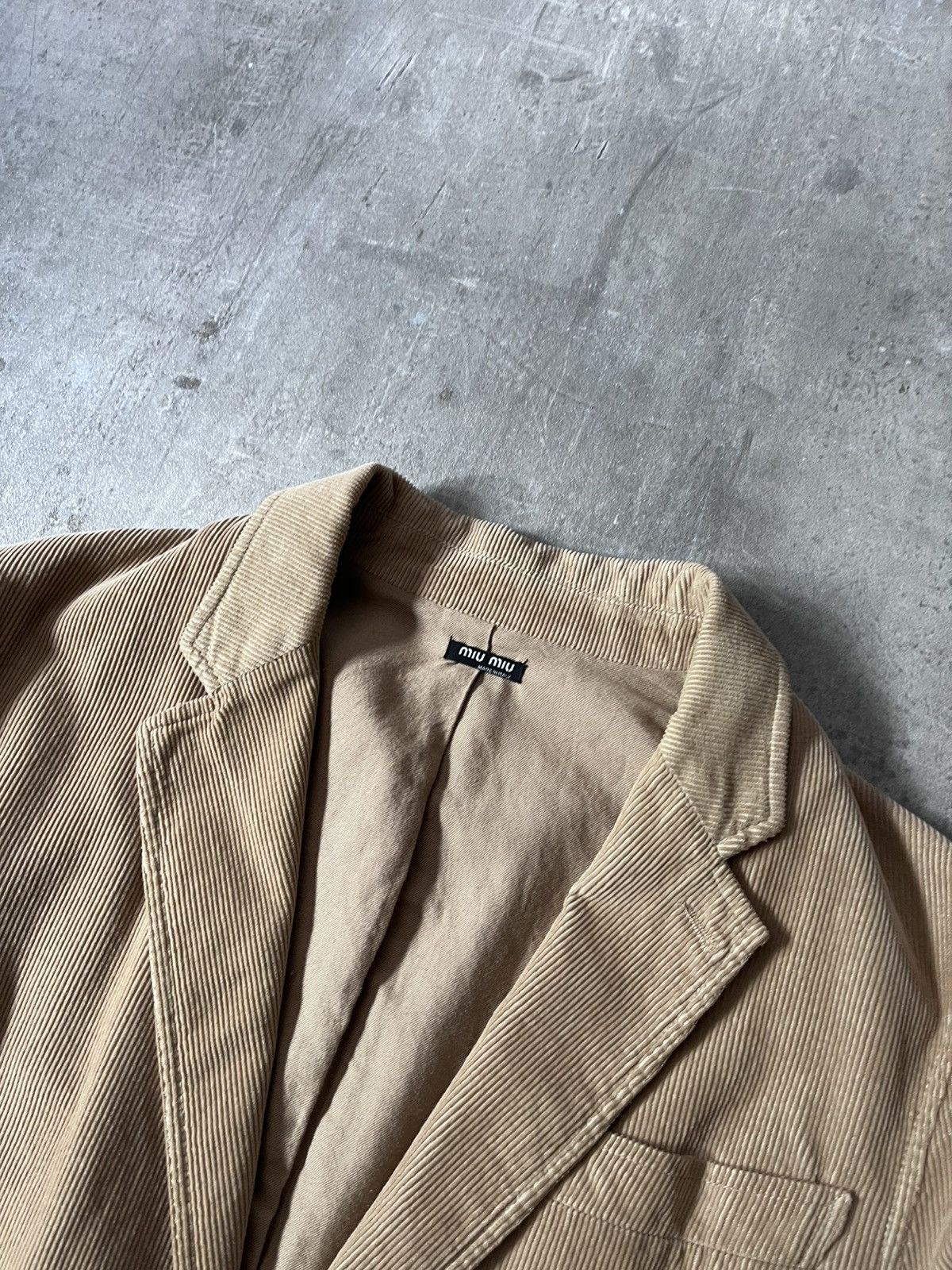 Miu Miu Miu Miu S/S 2004 Corduroy Blazer Jacket beige Size US M / EU 48-50 / 2 - 5 Thumbnail