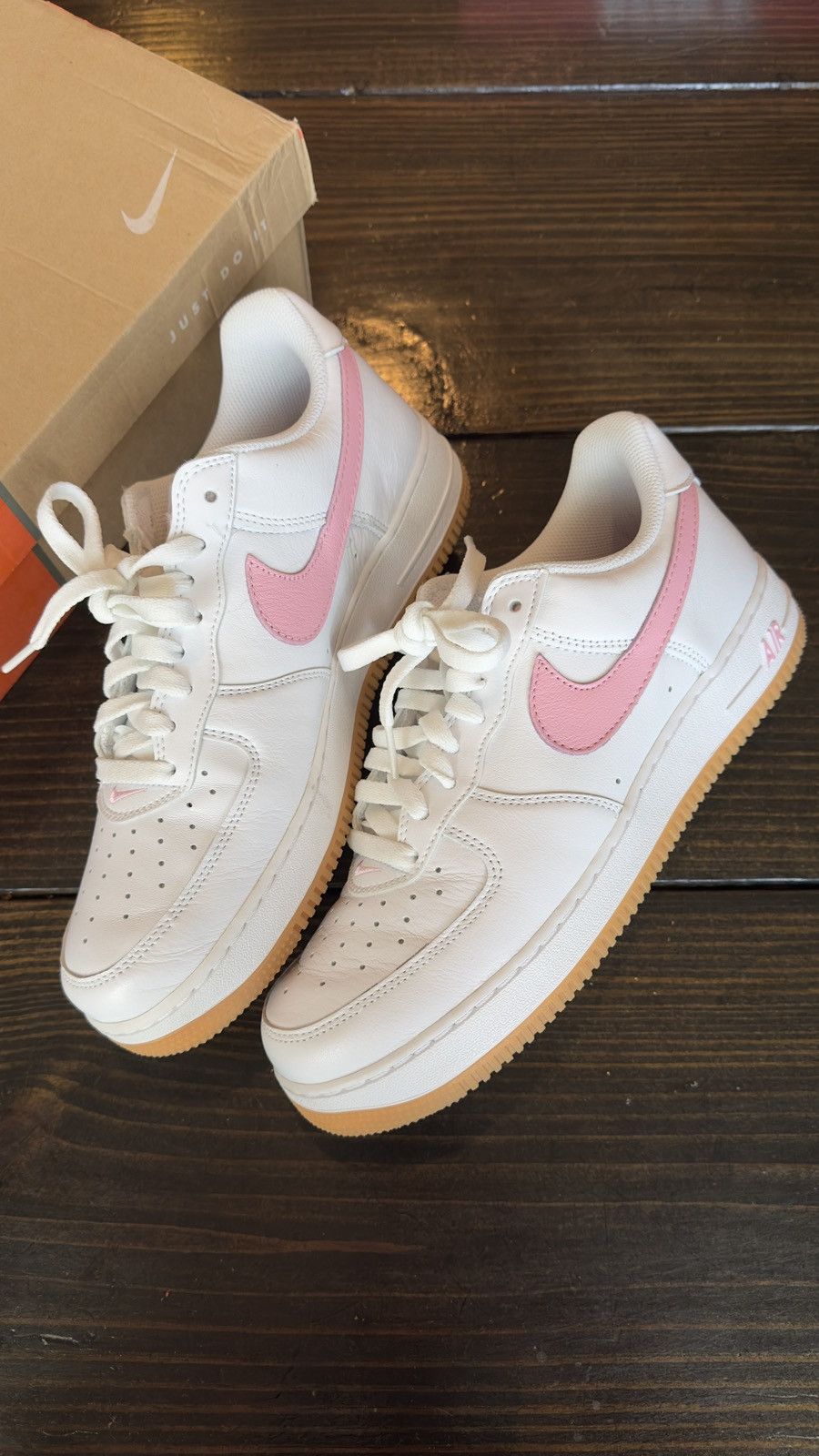 Nike Air Force Pink Gum Color of the Month size 10 Used
