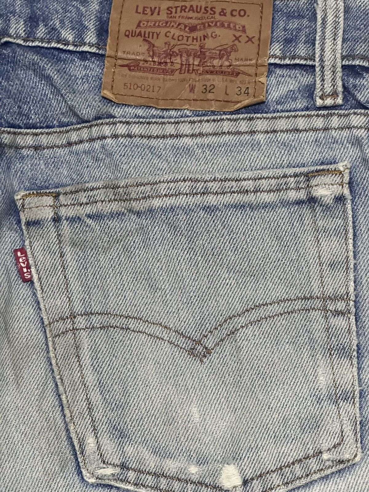 Levi's Vintage Levi's Distressed Baggy Loose Fit With Faded Wash Size US 31 - 7 Thumbnail