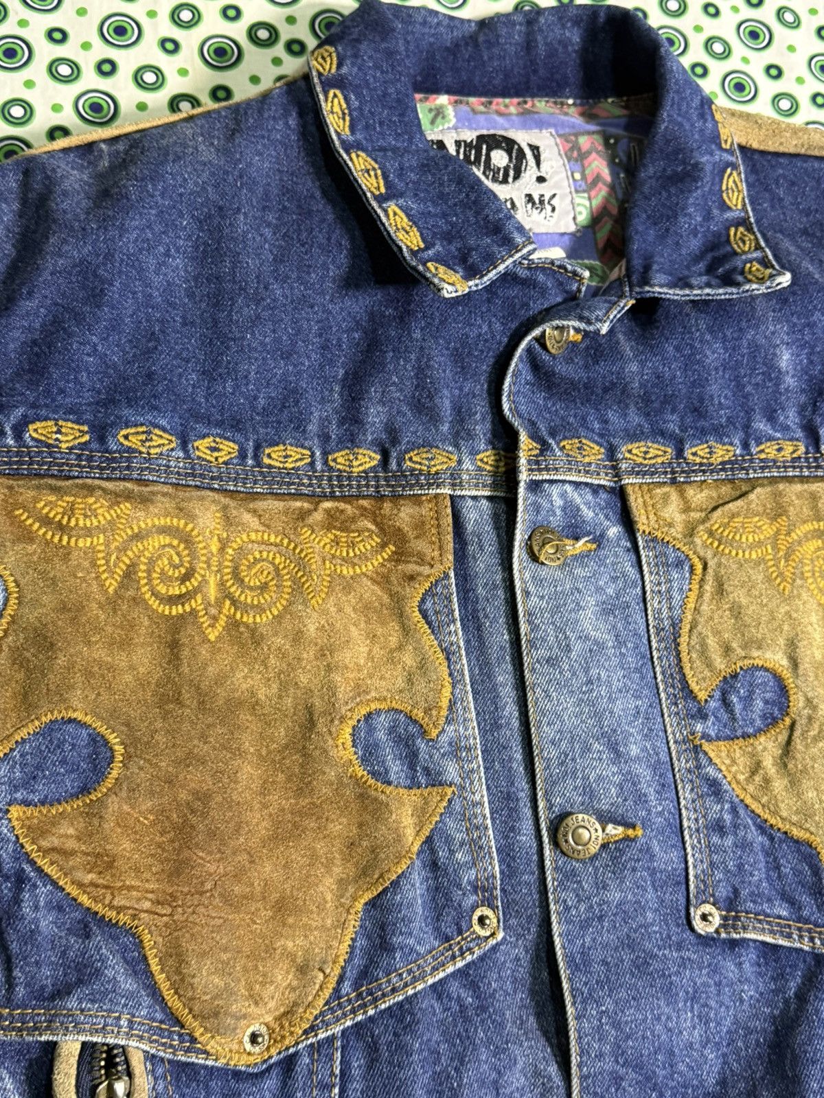 Other Vintage No! Jeans western denim jacket 80s/90s Size US L / EU 52-54 / 3 - 5 Thumbnail