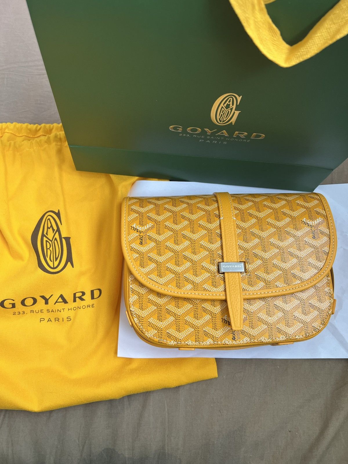 image of Goyard Belvedere Pm in Yellow, Men's