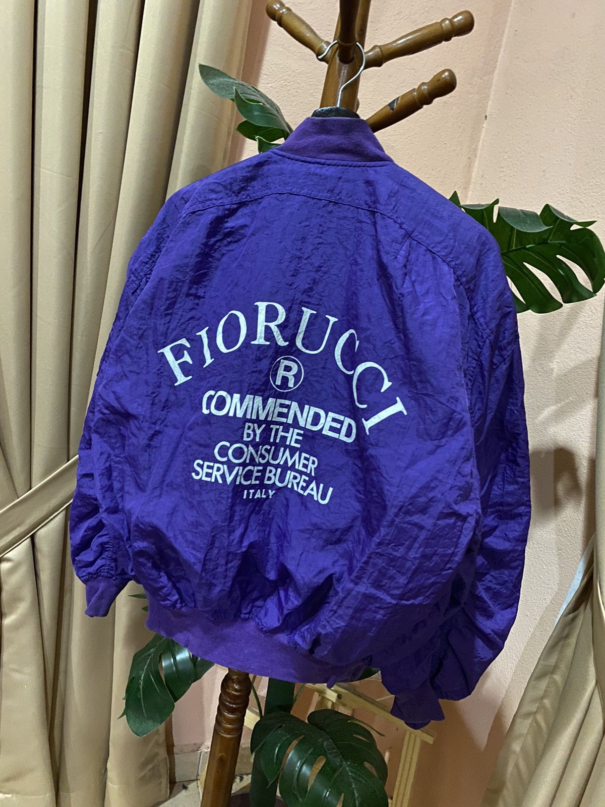 Fiorucci Fiorucci Vintage Purple Nylon Bomber Jacket Italian Style Size US M / EU 48-50 / 2 - 11 Thumbnail