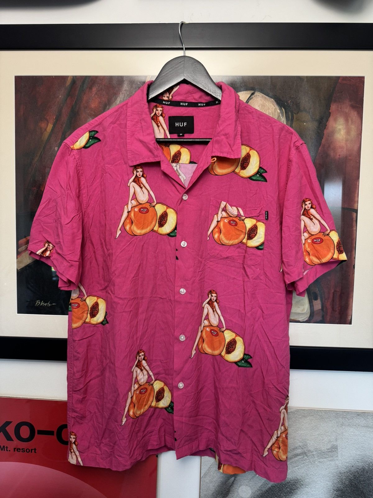 Huf × Streetwear × Vintage HUF x Pink Panther 8 Ball Bowling Shirt 