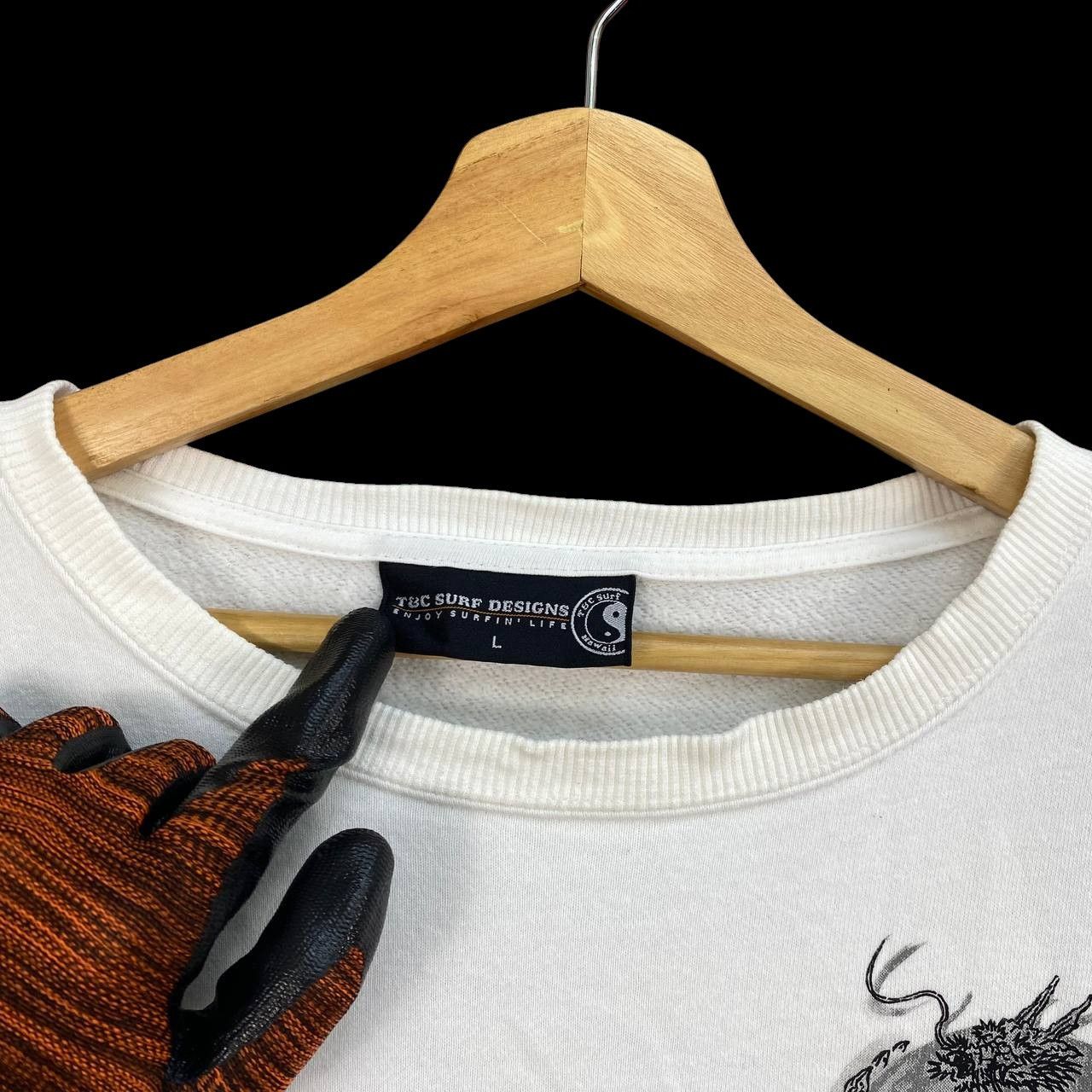 Other Vintage T&C Surf dragon Yakuza motive sukajan Loose Neck Size US L / EU 52-54 / 3 - 4 Thumbnail