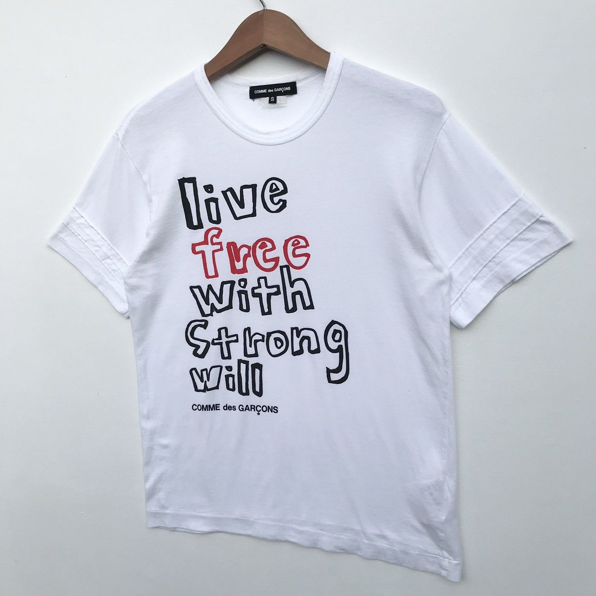 Comme des Garcons Comme Des Garcons Live Free With Strong Will Shirt CDG Japan Size US S / EU 44-46 / 1 - 3 Thumbnail
