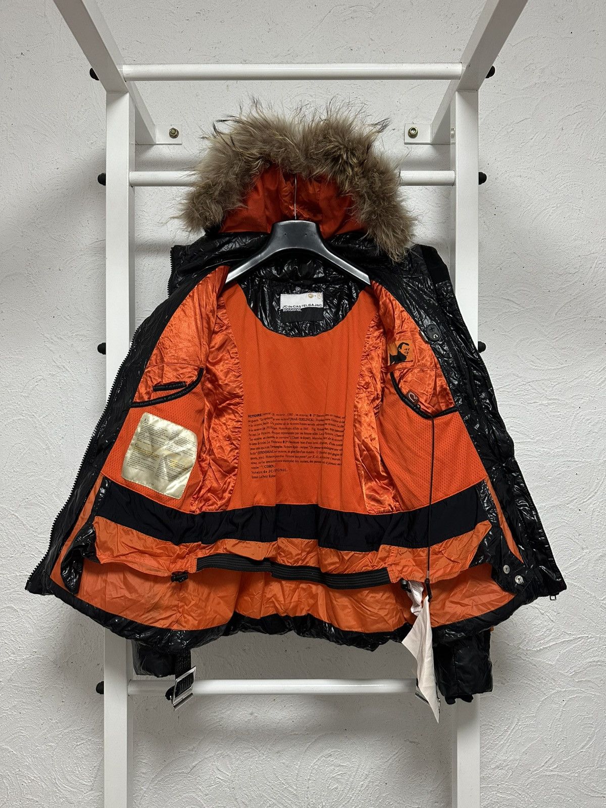 Jean Charles De Castelbajac JC de CASTELBAJAC Women’s Down Jacket, Black Glossy, Size L Size L / US 10 / IT 46 - 6 Thumbnail