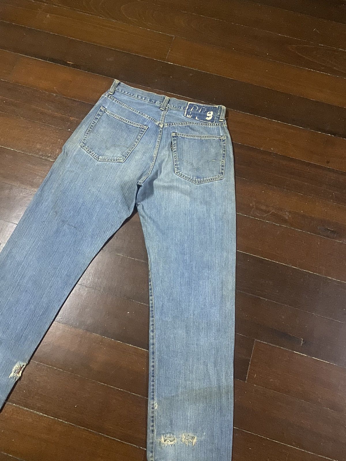 Blue Blue Japan × Japanese Brand × Vintage FIRE 🔥 Vintage HR Market Blue Blue selvedge distressed B-1 Size US 34 / EU 50 - 11 Thumbnail