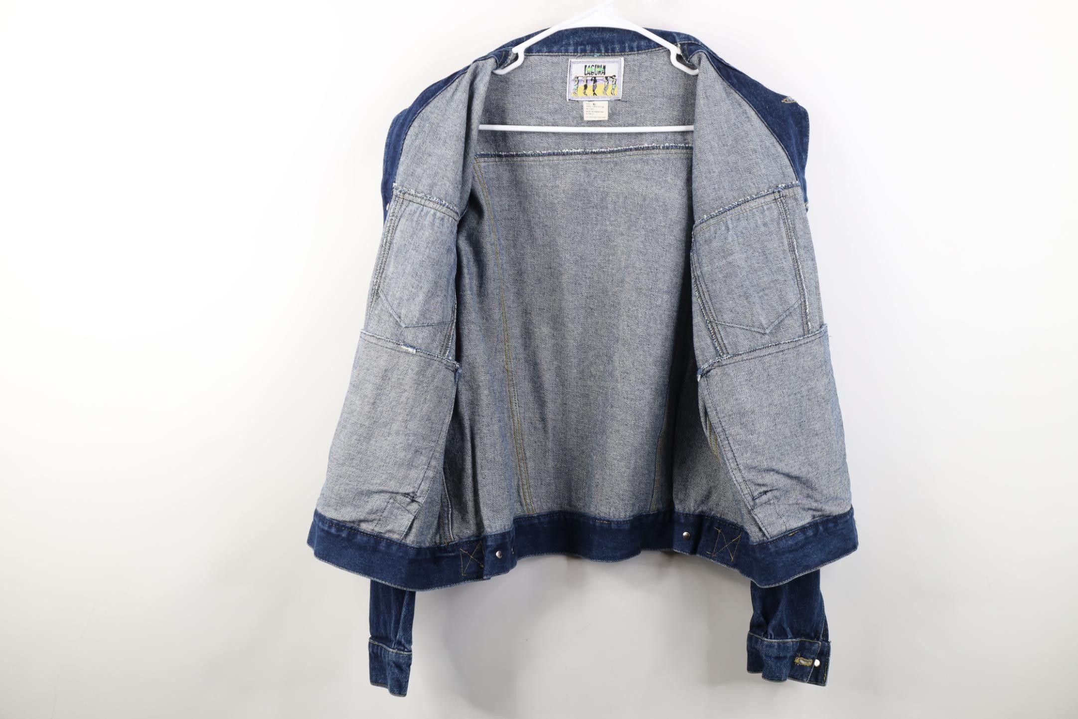 Vintage Vintage 90s Streetwear Fit Denim Jean Trucker Jacket Blue Size US XL / EU 56 / 4 - 11 Thumbnail