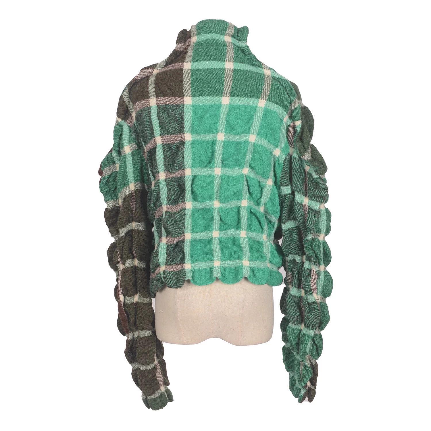 Issey Miyake Issey Miyake panelled grid wool/nylon/spandex Jkt M Size M / US 6-8 / IT 42-44 - 4 Thumbnail