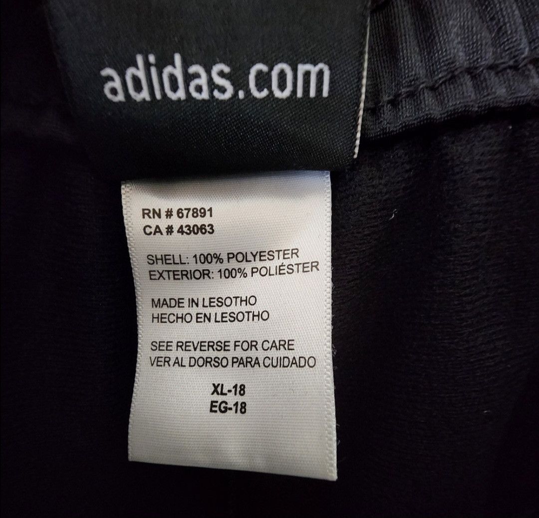 Adidas NWT Adidas Boy's Black White Stripe Athletic Pants XL (18) Size US 26 / EU 42 - 4 Thumbnail