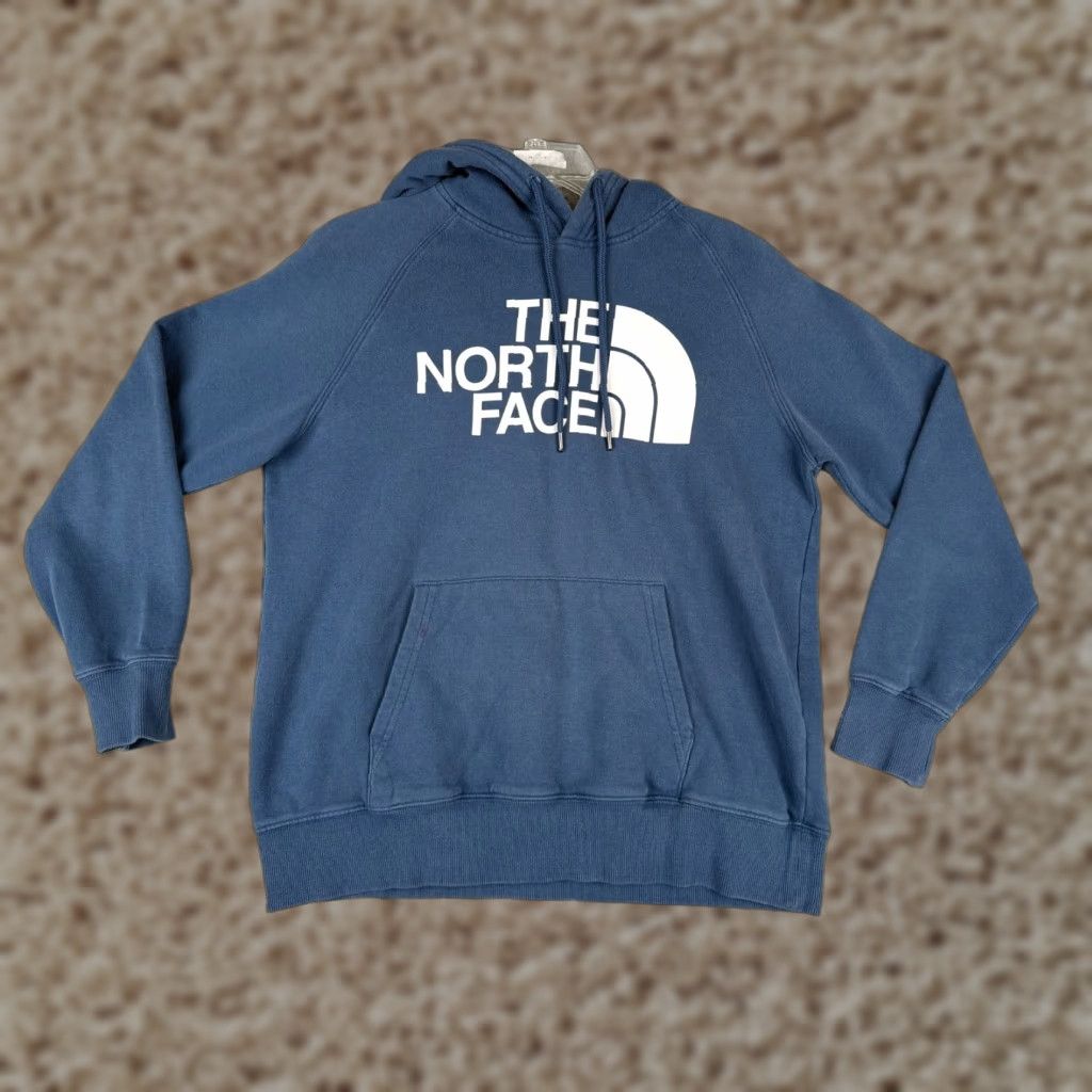 The North Face The North Face Hoodie Womens M Blue Pullover Pockets Logo Crew Neck Sweatshirt Read Me Size M / US 6-8 / IT 42-44 - 1 Thumbnail