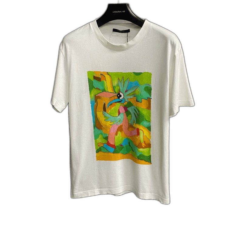 Louis Vuitton Louis Vuitton White Comic Logo Short Sleeve Shirt-yf Size US M / EU 48-50 / 2 - 1 Thumbnail