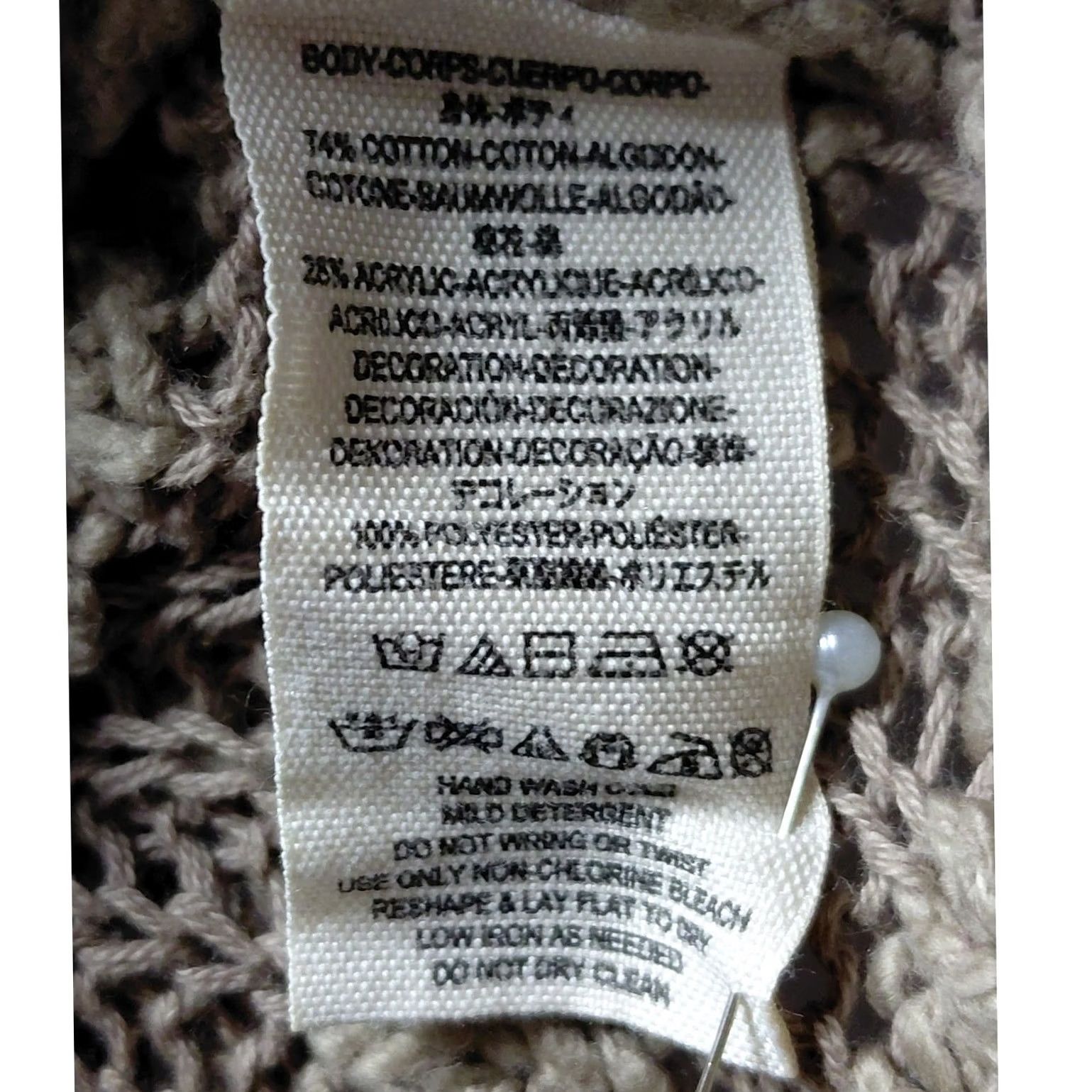 Free People Free People Sweater Womens M Brown Floral Knit Long Sleeve Scoop Neck Women Size Size M / US 6-8 / IT 42-44 - 4 Thumbnail