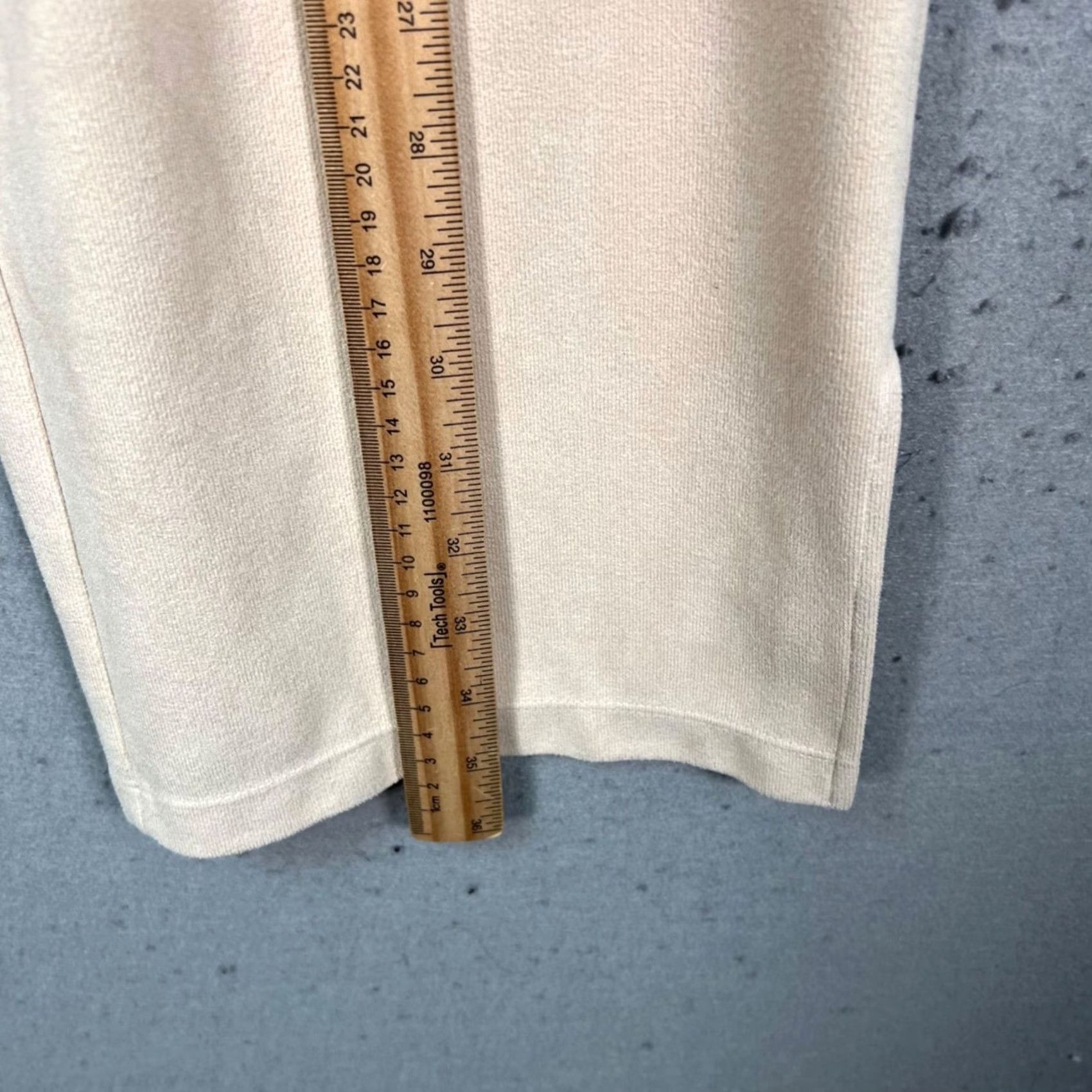 Oak + Fort Oak + Fort Womens Small Beige Elastic Waist Wide Leg Pants Size 28" / US 6 / IT 42 - 7 Thumbnail