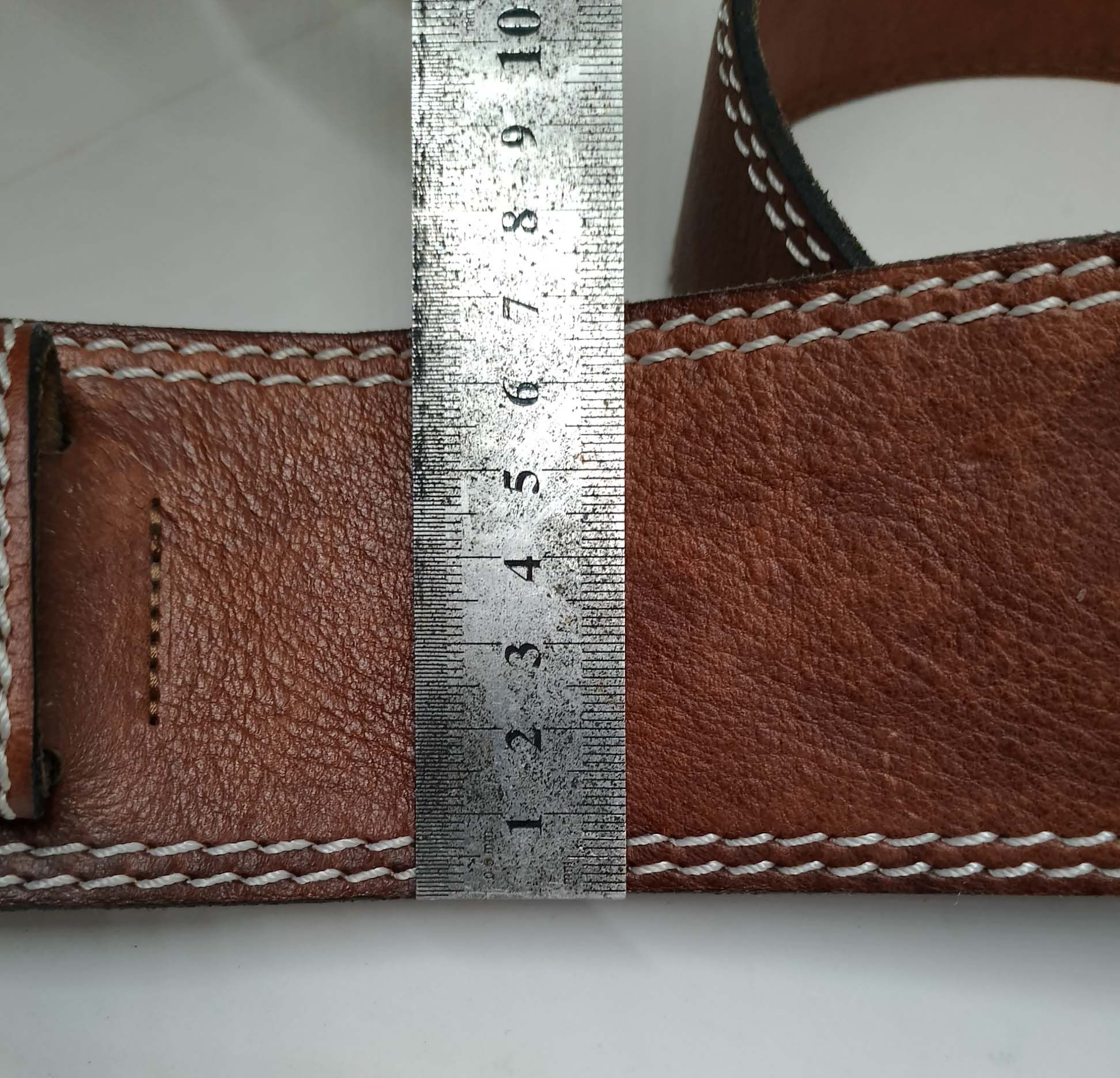 Diesel Diesel Wide Leather Belt – Brown – Size 95/38 – 70 mm Size ONE SIZE - 7 Thumbnail