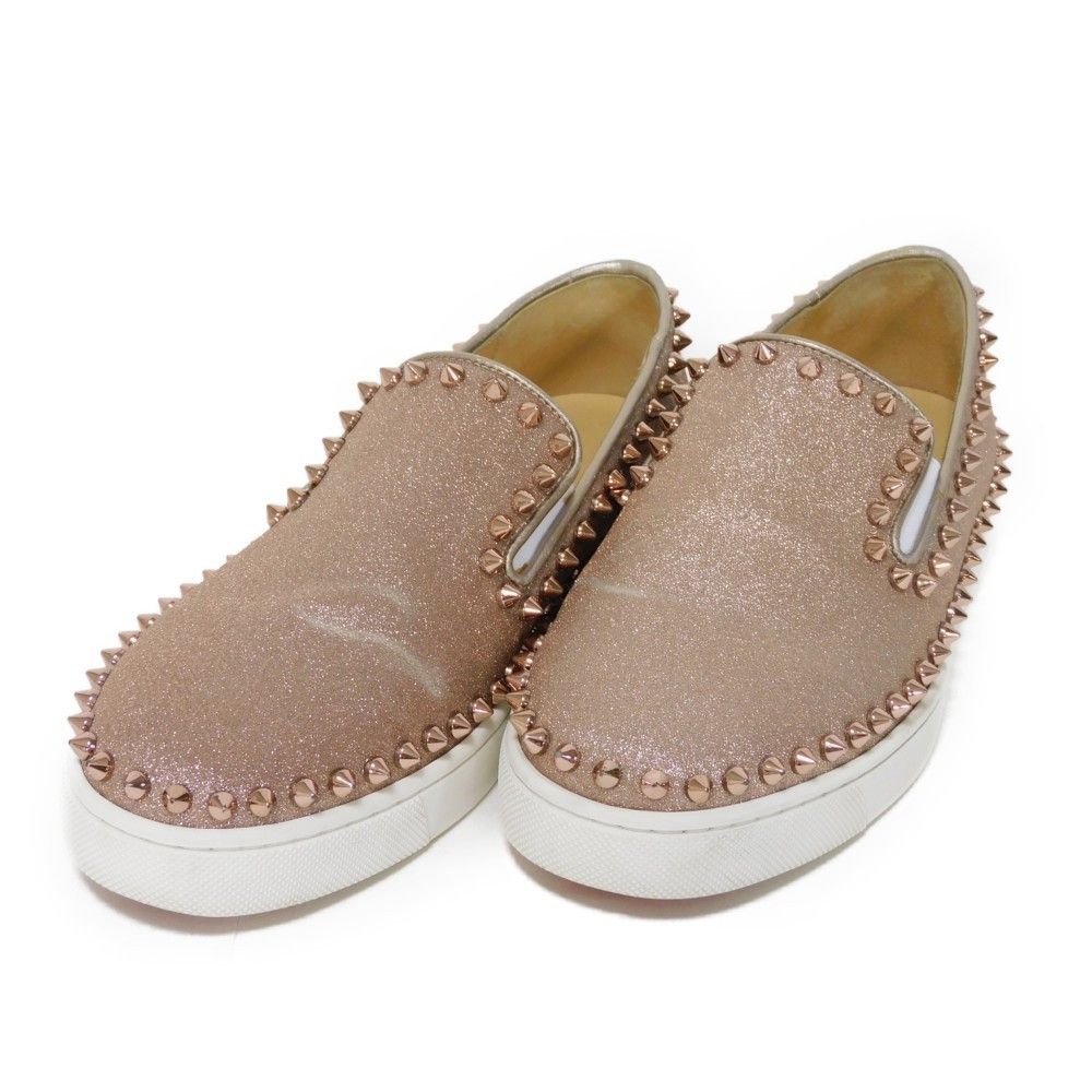 Christian Louboutin Christian Louboutin Pik Boat Glitter Sneaker