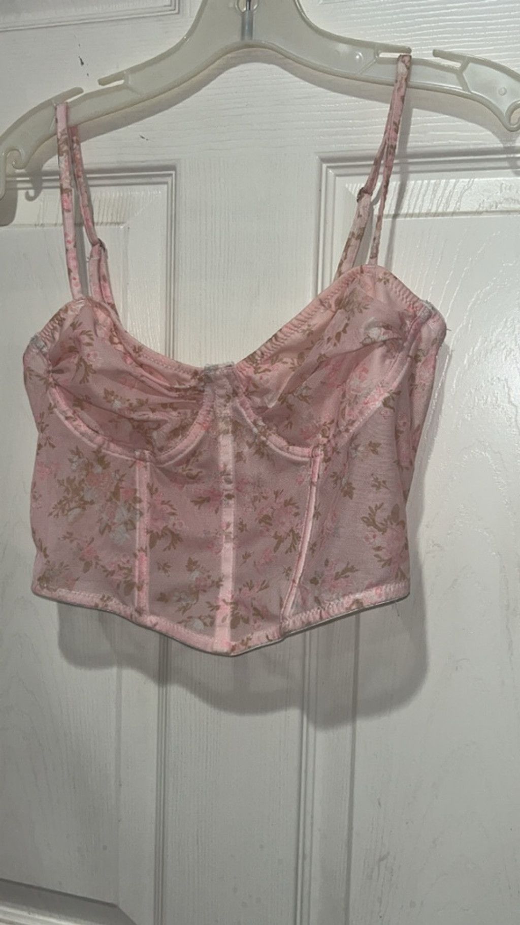 The Unbranded Brand Women's Unbranded Pink Floral Camisole S Size S / US 4 / IT 40 - 2 Thumbnail