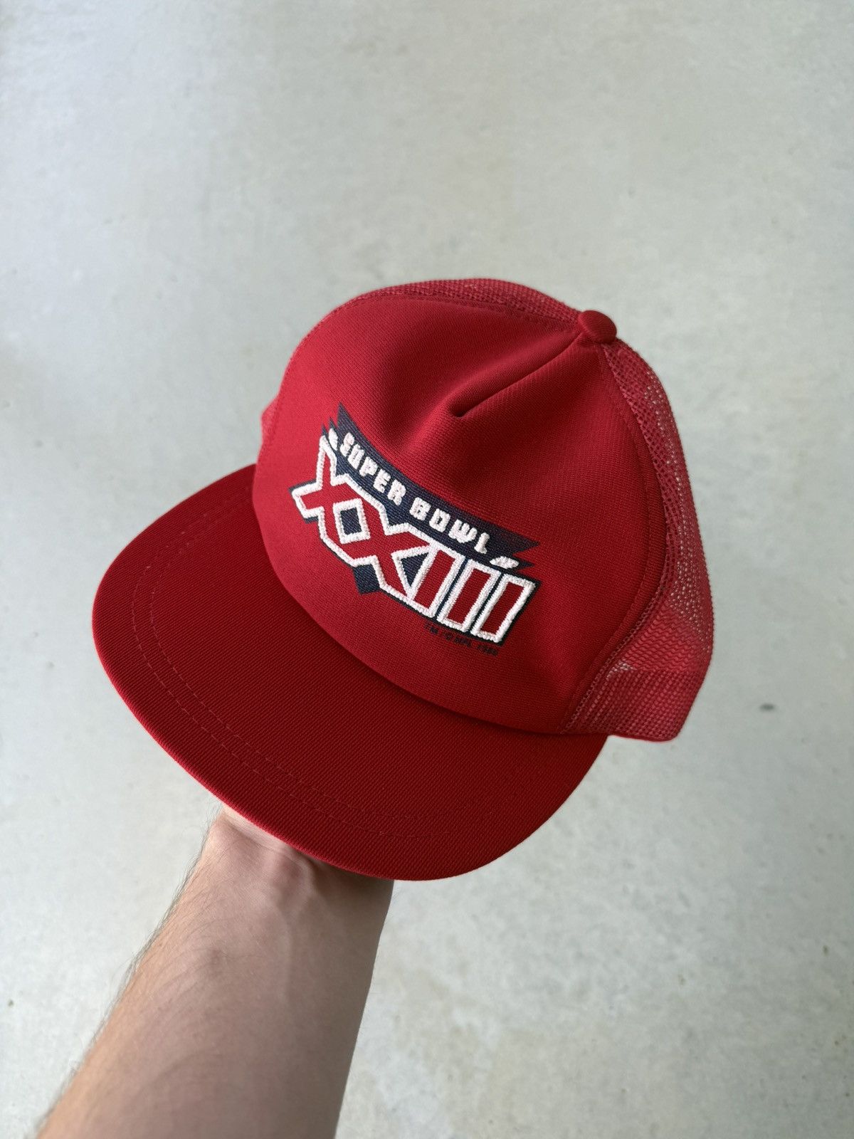 Vintage Vintage 1988 NFL Superbowl Promo Snapback Trucker Hat Size ONE SIZE - 2 Thumbnail
