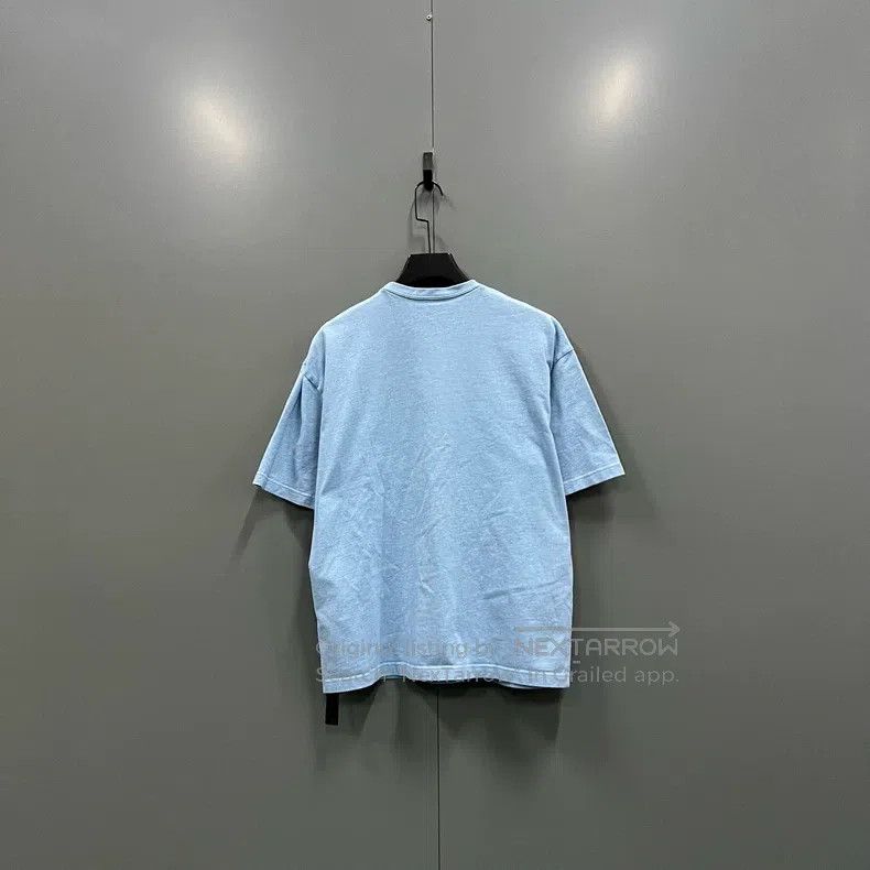 Balenciaga Balenciaga Light Blue Snap Logo Short Sleeve Size US M / EU 48-50 / 2 - 2 Thumbnail