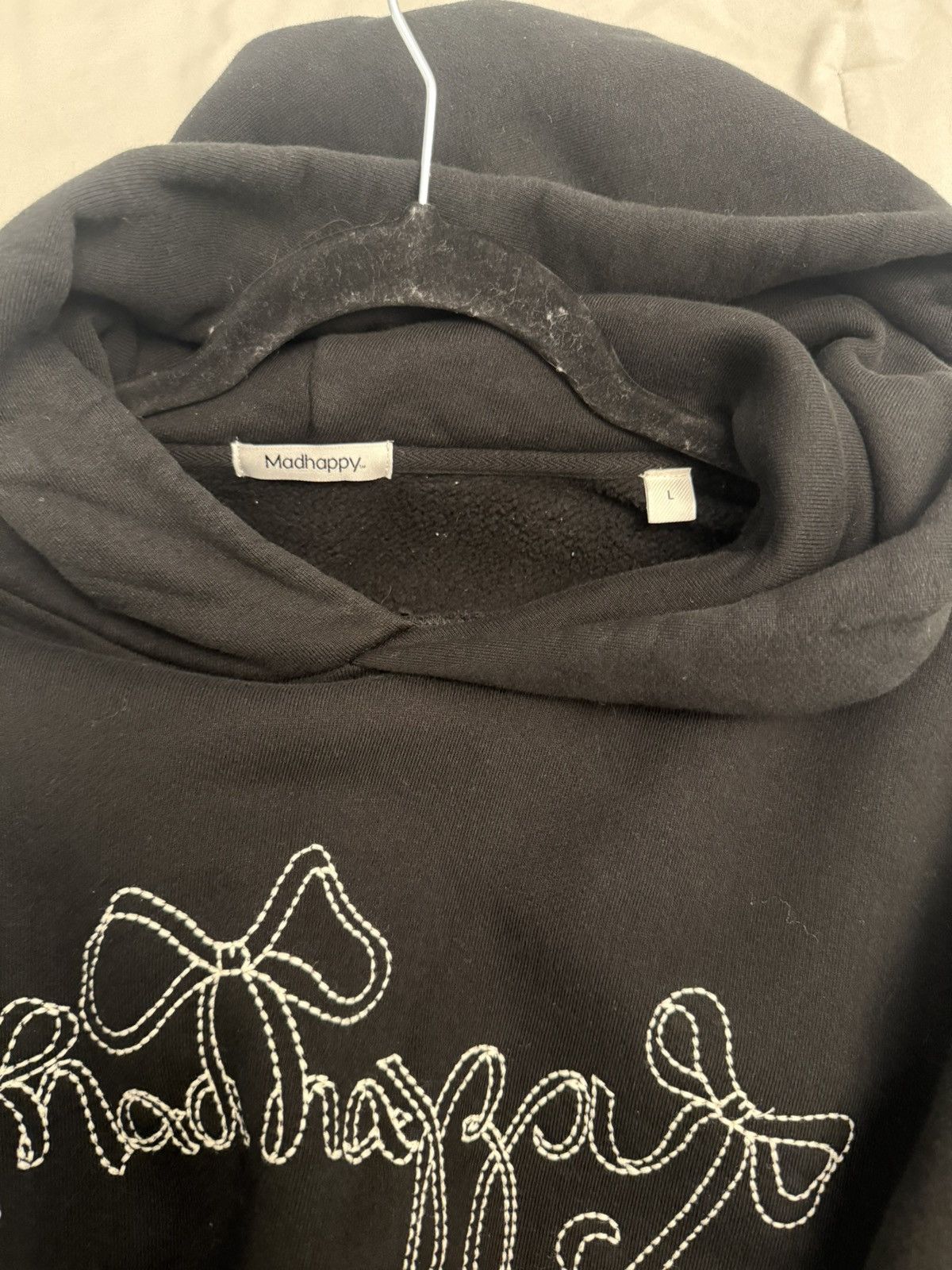 Madhappy Madhappy black bow fleece hoodie Size L / US 10 / IT 46 - 2 Thumbnail