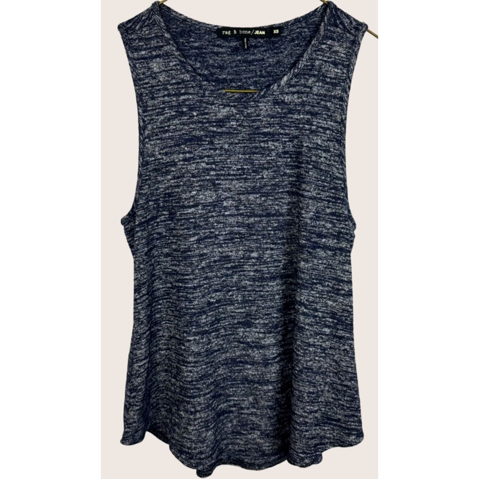 Rag & Bone Rag & Bone Jeans Tank Top Shirt Womens Size XS S/P Blue Heathered Sleeveless Sun Size XS / US 0-2 / IT 36-38 - 1 Thumbnail