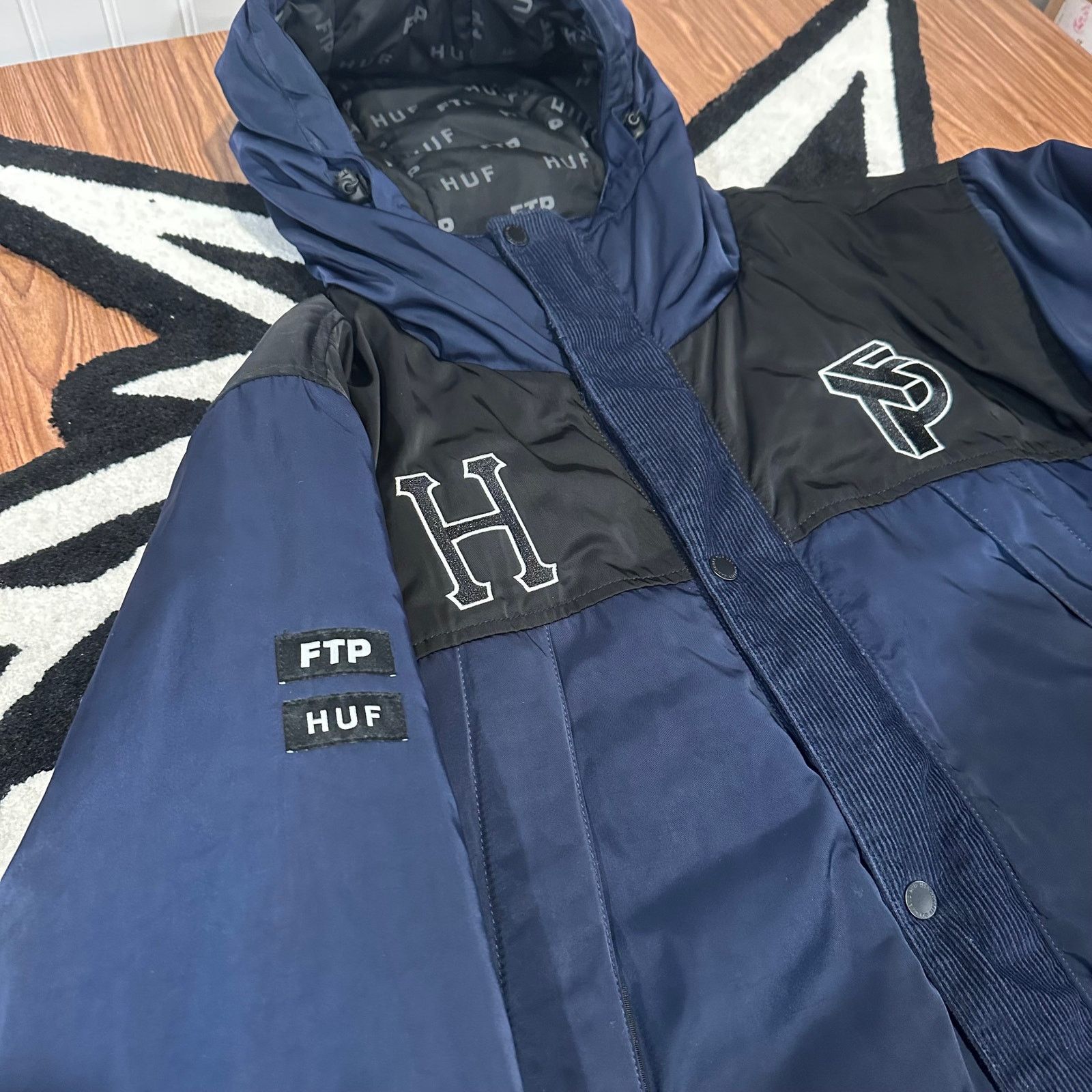 Fuck The Population × Huf HUF x FTP Front Embroidery Padded Nylon Jacket - Size Large Size US L / EU 52-54 / 3 - 5 Thumbnail