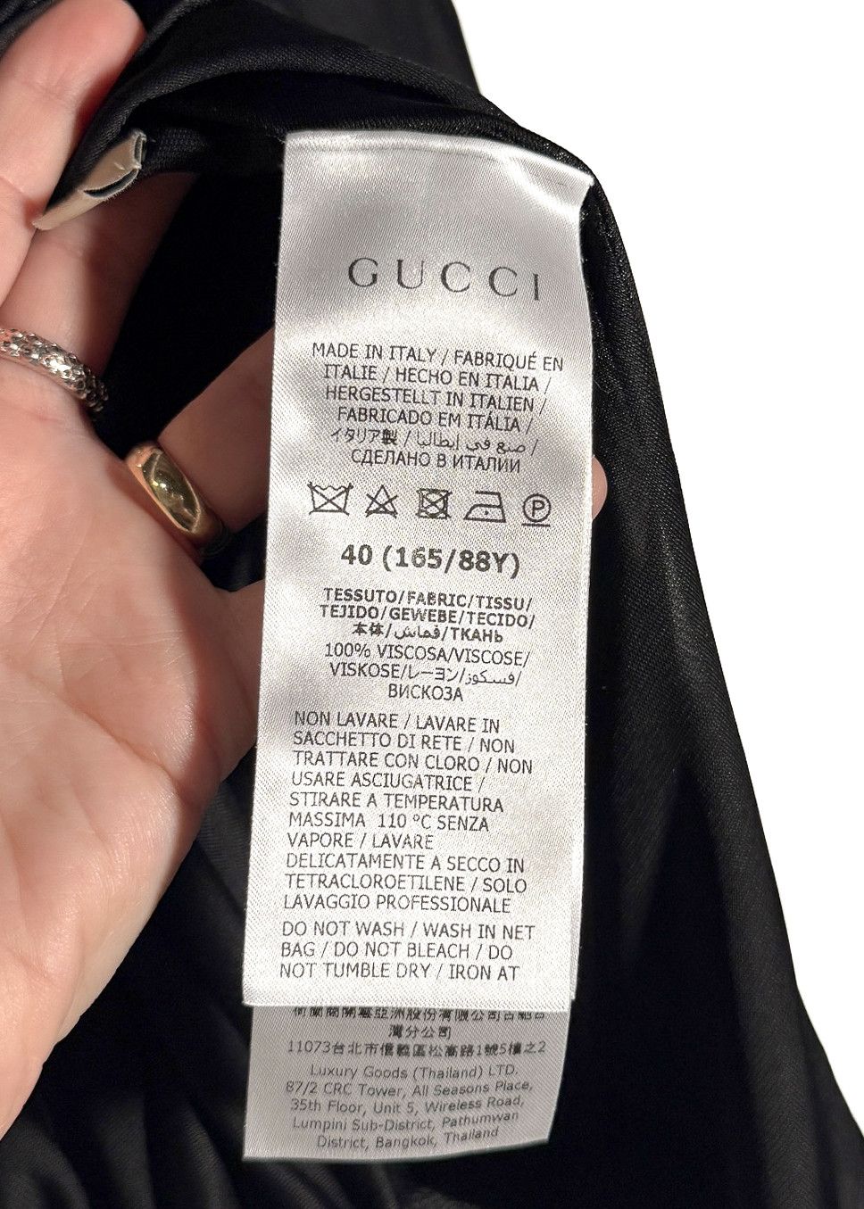 Gucci Gucci FW23 Black Gathered Viscose Jersey Long Sleeves Top Size S / US 4 / IT 40 - 10 Thumbnail