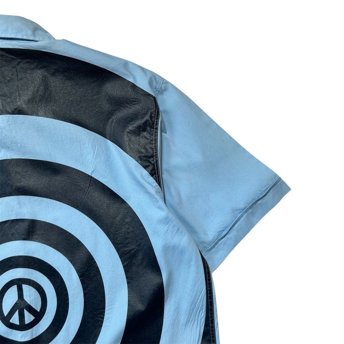 Moschino Moschino Jeans Peace Full Print Logo Top Shirt Size US L / EU 52-54 / 3 - 8 Thumbnail