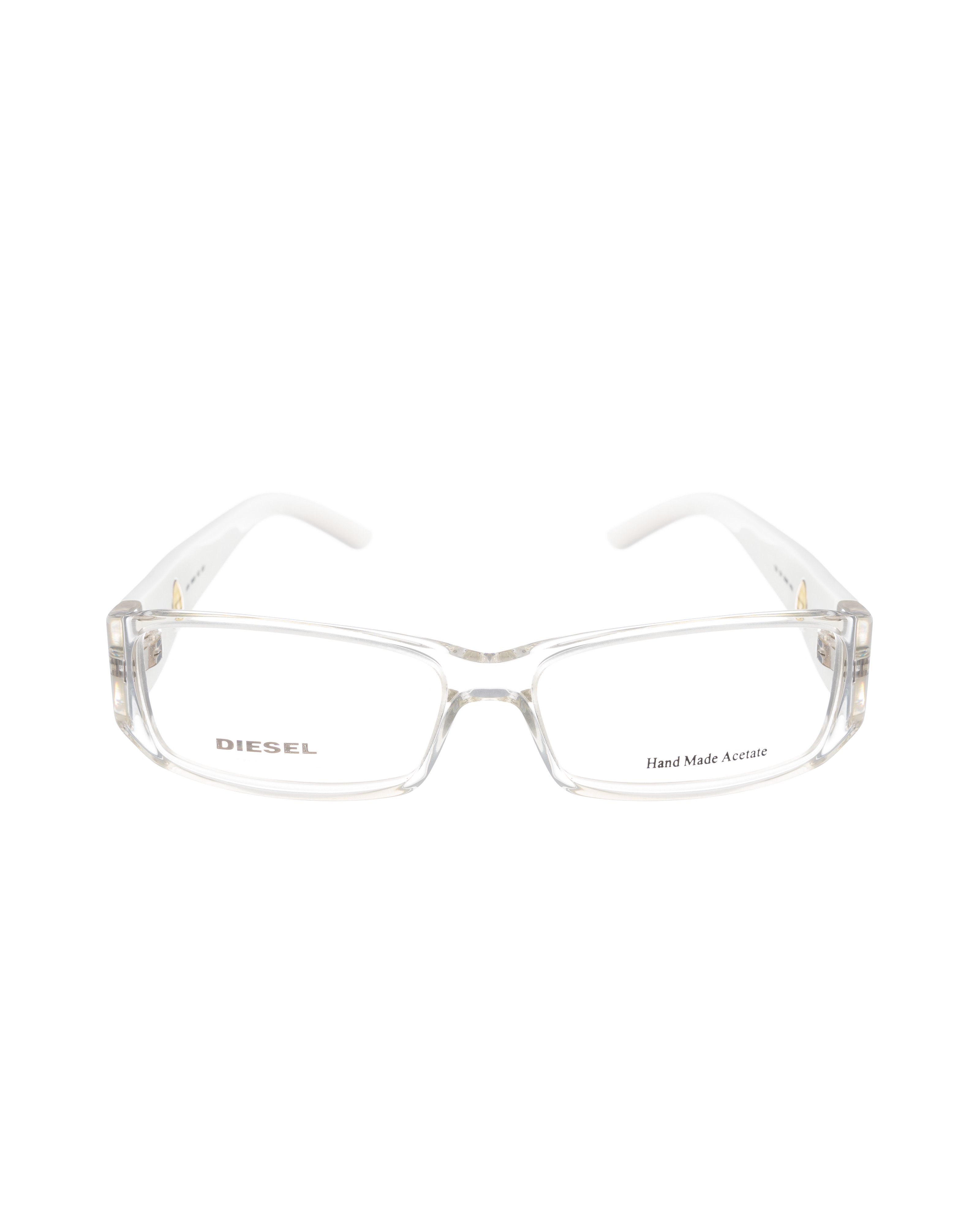 Diesel Diesel 00s Clear Bold Plastic Glasses with Yellow Details Size ONE SIZE - 2 Thumbnail