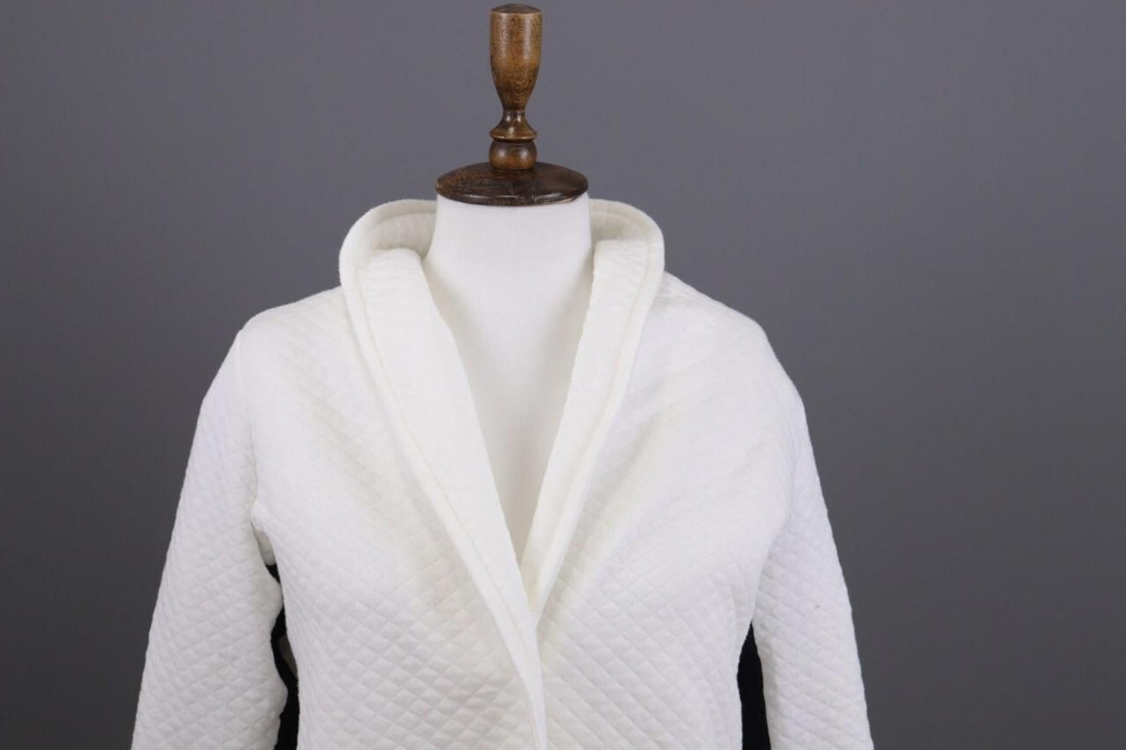 Moschino Moschino White V-Neck Wrap Long Barhrobe Rope Size L Size L / US 10 / IT 46 - 2 Thumbnail