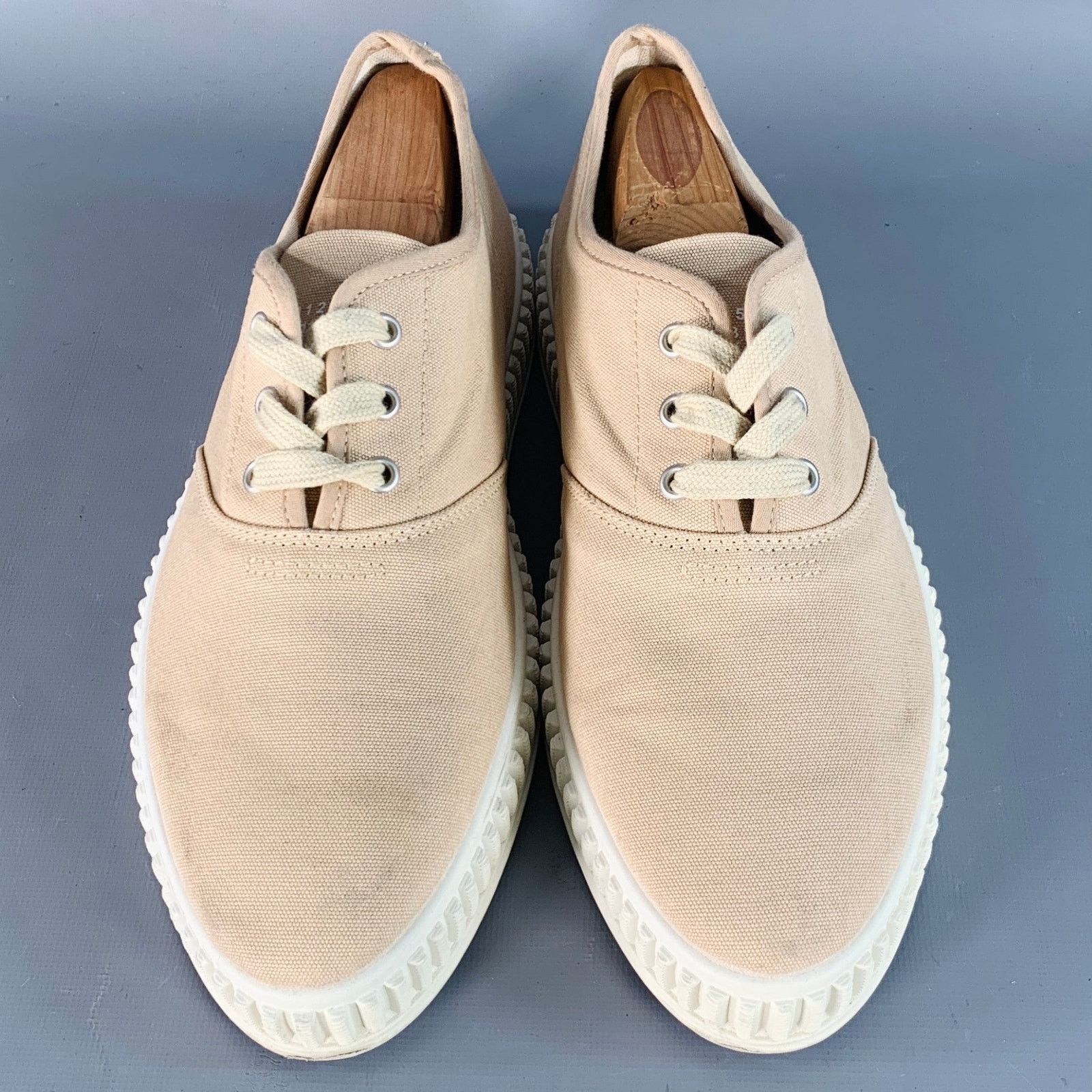 Maison Margiela MAISON MARGIELA Size 7 Beige White Canvas Low Top Sneakers Size US 7 / EU 40 - 4 Thumbnail