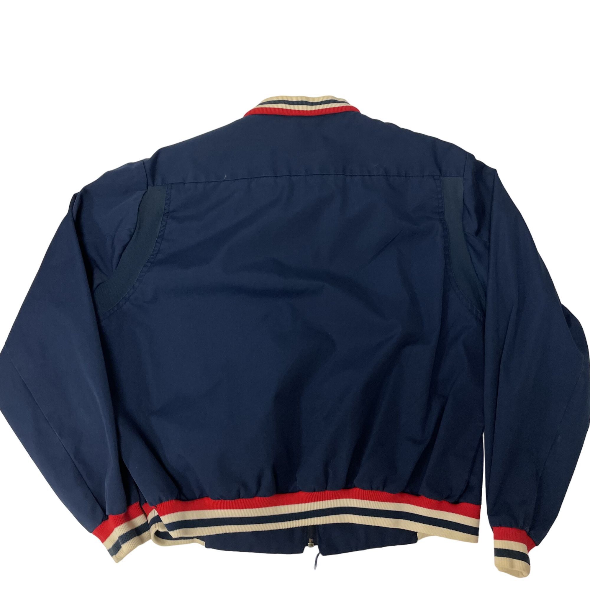 Izod Vtg Izod Lacoste Bomber RARE Red White RINGER Jacket Size US XL / EU 56 / 4 - 9 Thumbnail