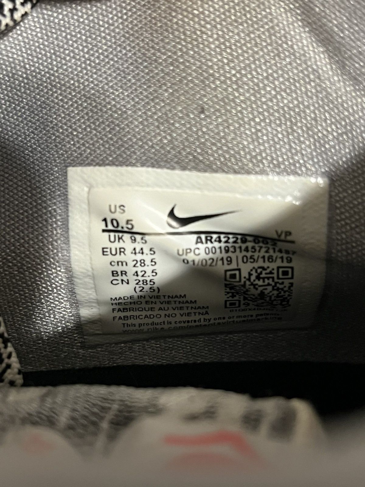 Nike Nike Zoom KD Kevin Durant 12 Black Cement Men’s AR4229-002 Size US 10.5 / EU 43-44 - 8 Thumbnail